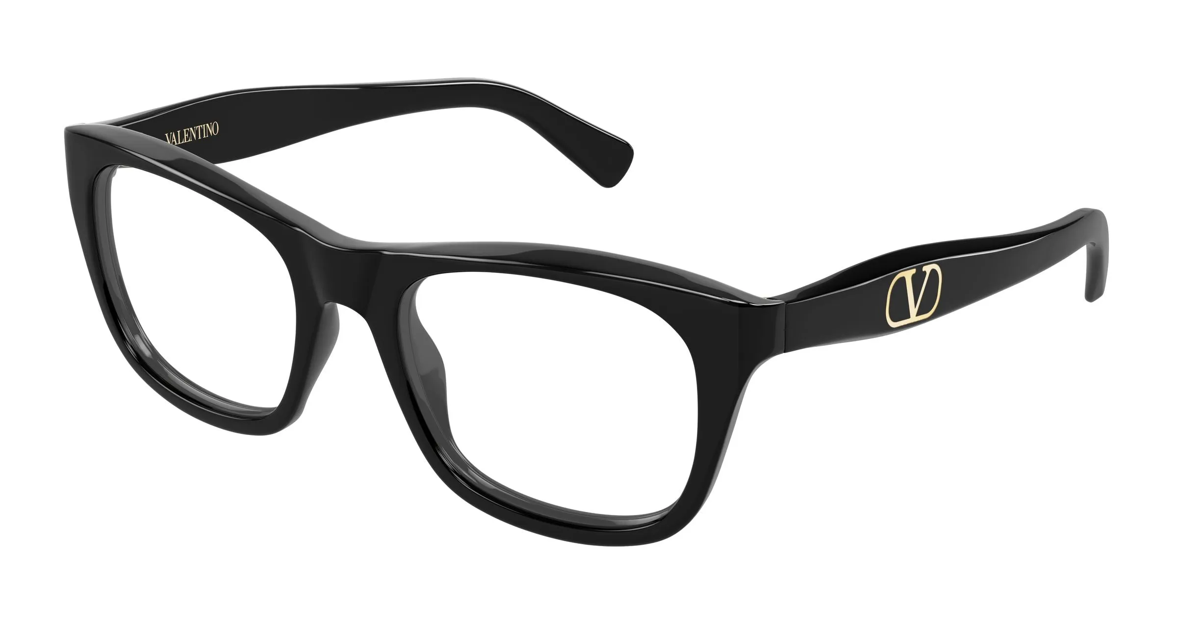 Valentino VG0013O 001 Montature da vista Acetato Nero Trasparente Squadrata - immagine 1