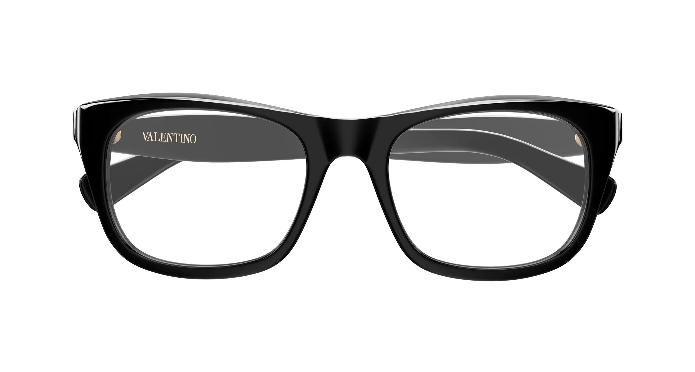 Valentino VG0013O 001 Montature da vista Acetato Nero Trasparente Squadrata - immagine 2