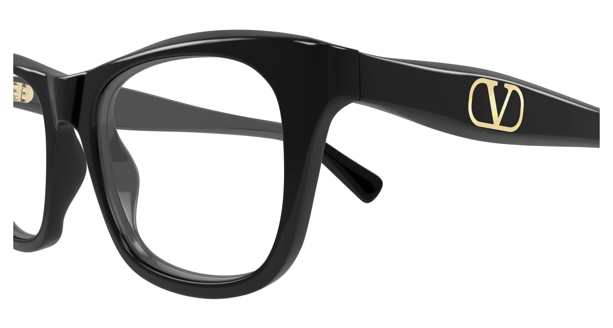 Valentino VG0013O 001 Montature da vista Acetato Nero Trasparente Squadrata - immagine 3