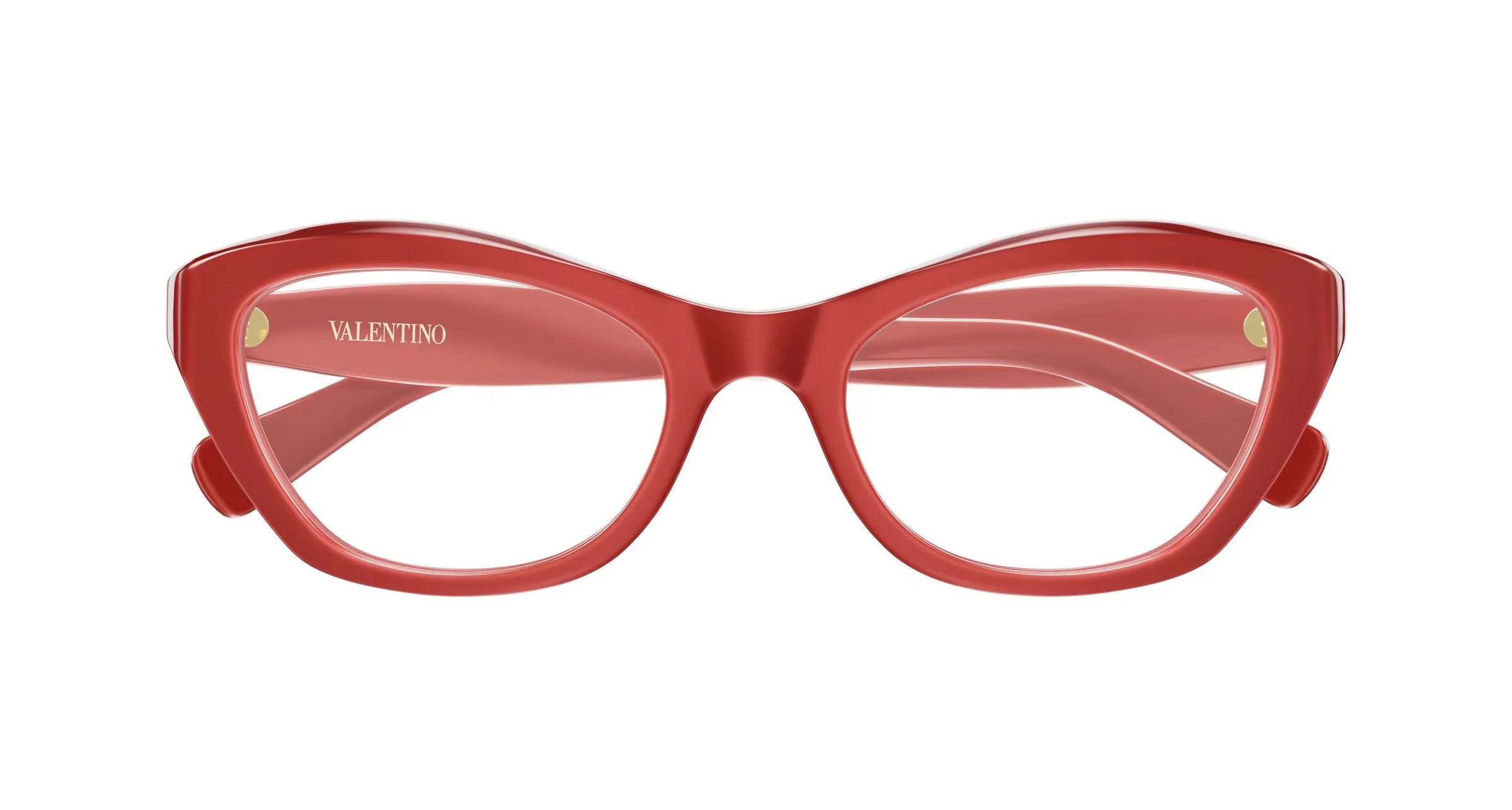 Valentino VG0012O 003 Montature da vista Acetato Rosso Trasparente Cat Eye - immagine 2