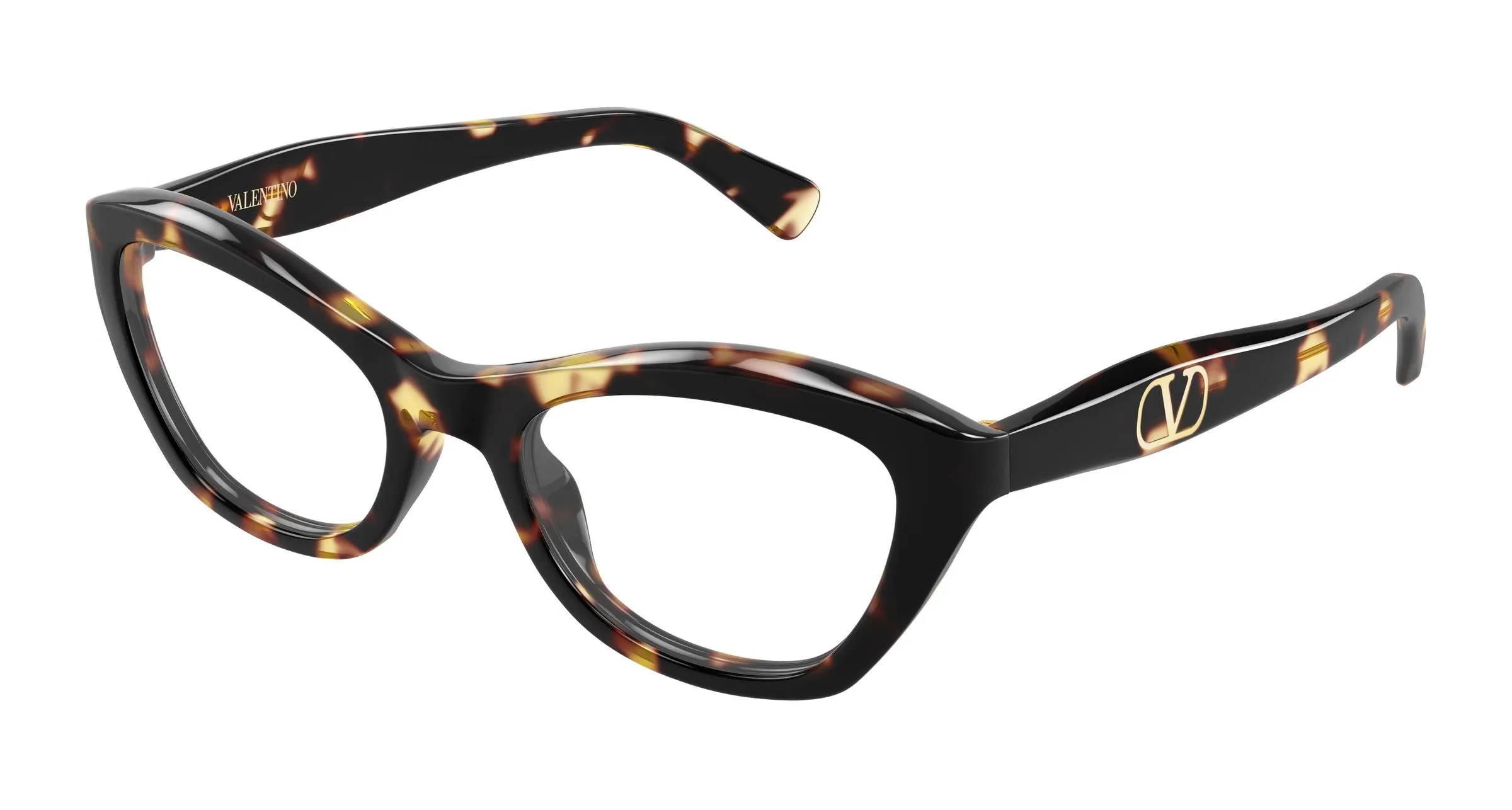 Valentino VG0012O 002 Montature da vista Acetato Havana Trasparente Cat Eye - immagine 1