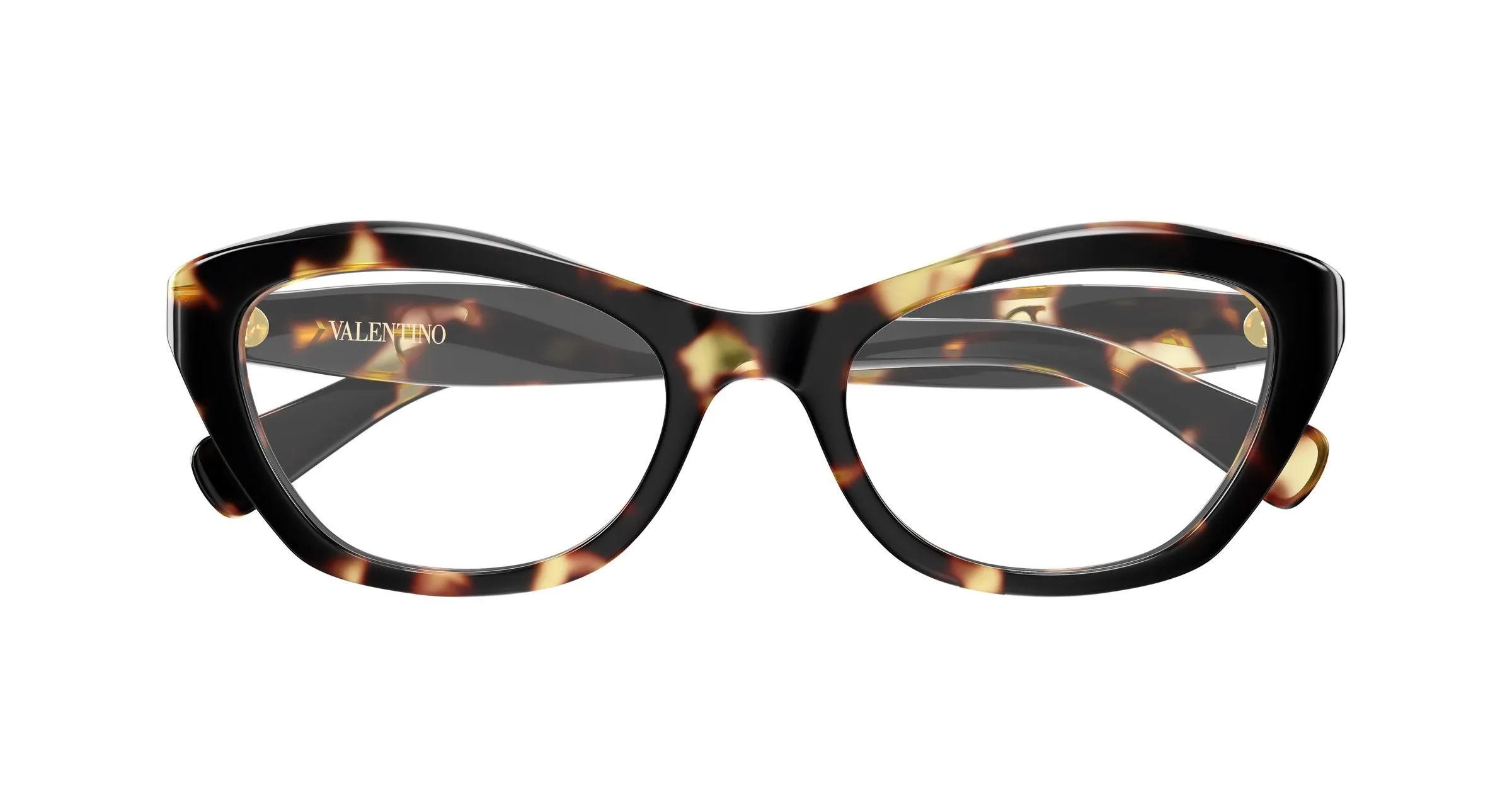 Valentino VG0012O 002 Montature da vista Acetato Havana Trasparente Cat Eye - immagine 2