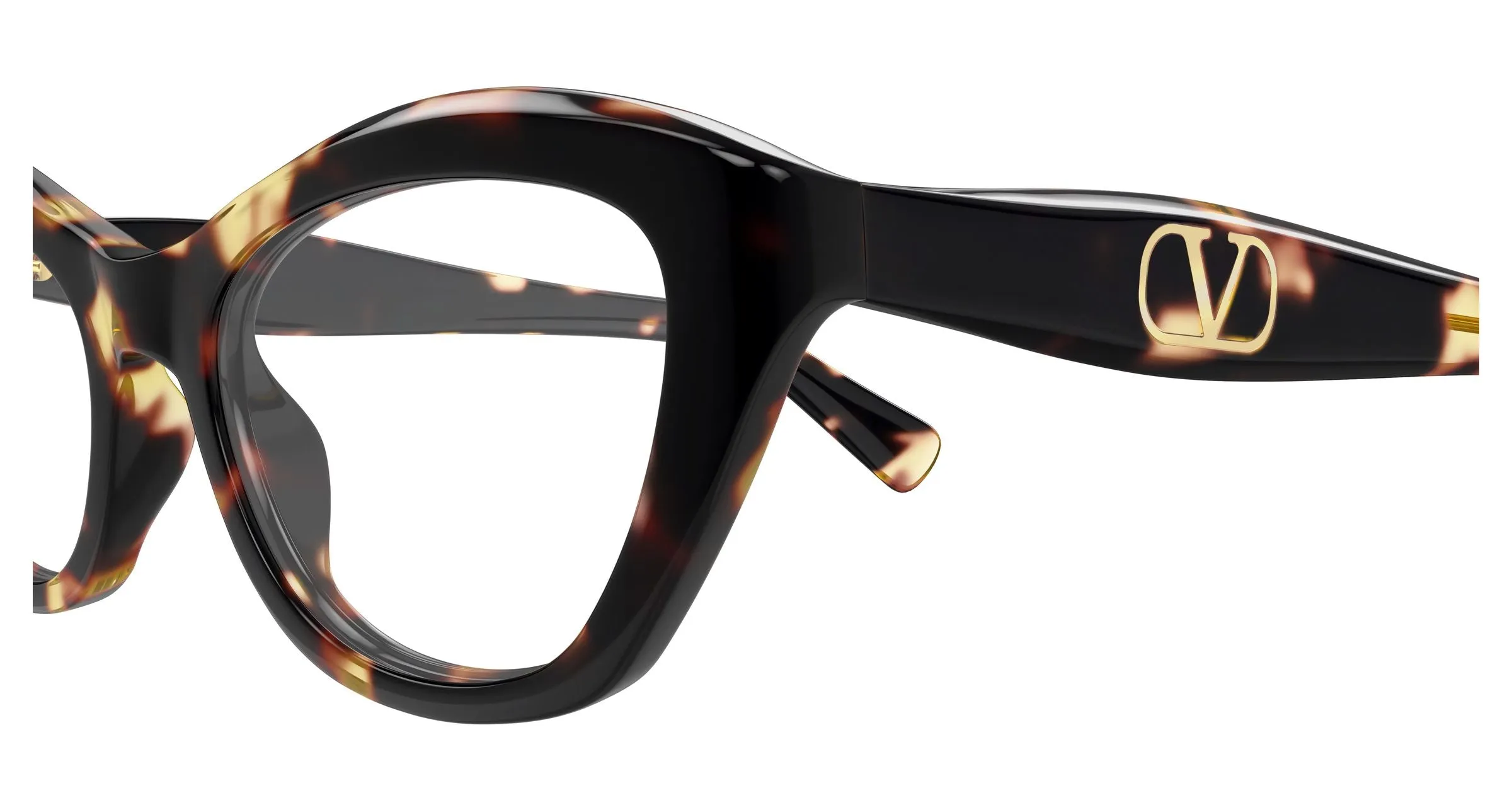 Valentino VG0012O 002 Montature da vista Acetato Havana Trasparente Cat Eye - immagine 3