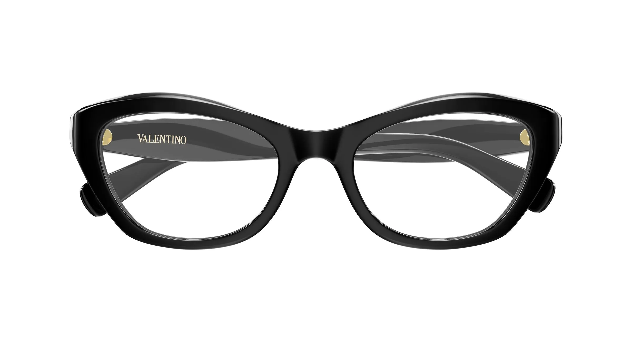 Valentino VG0012O 001 Montature da vista Acetato Nero Trasparente Cat Eye - immagine 2