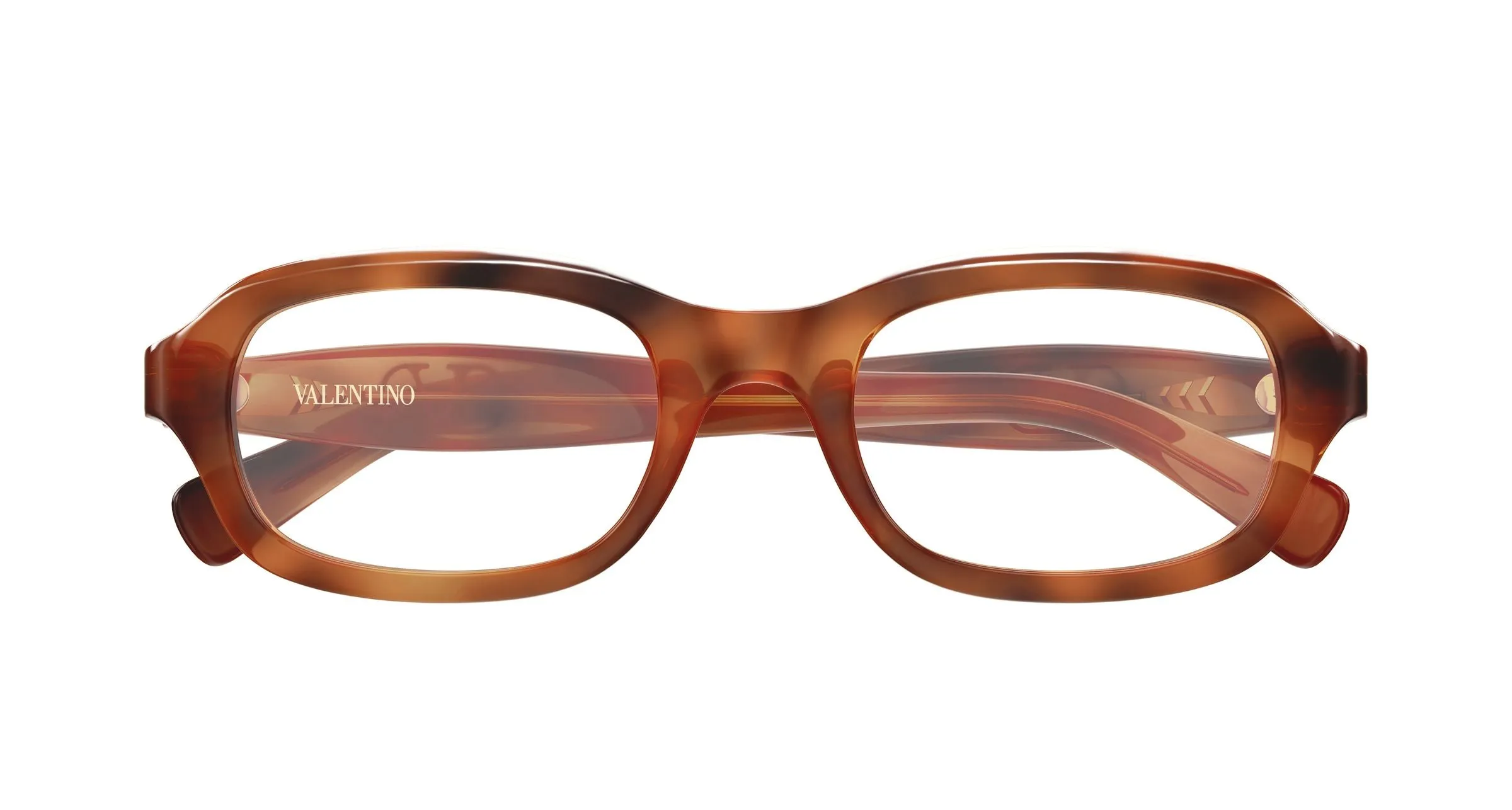Valentino VG0011O 002 Montature da vista Acetato Havana Trasparente Squadrata - immagine 2