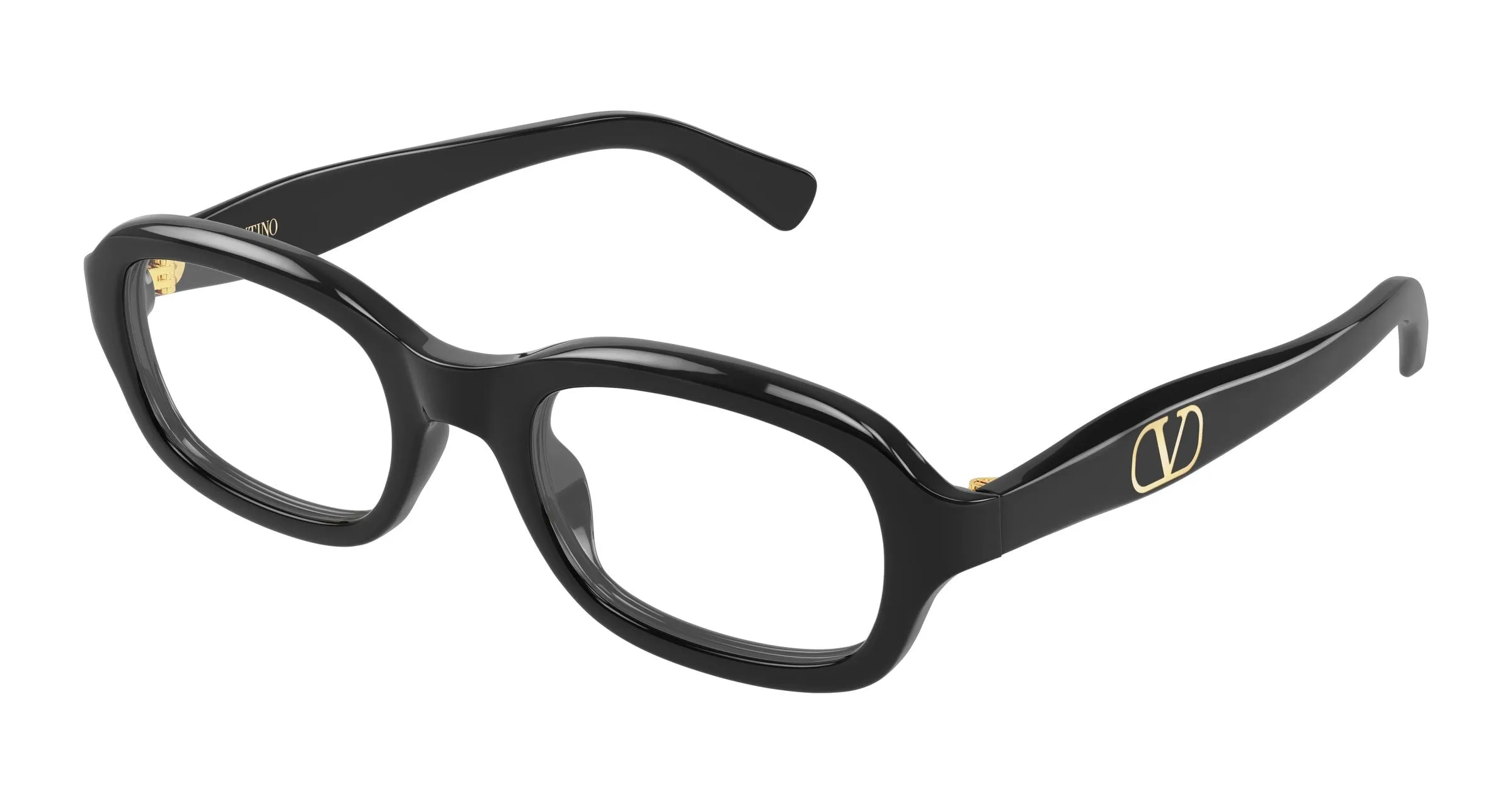 Valentino VG0011O 001 Montature da vista Acetato Nero Trasparente Squadrata - immagine 1