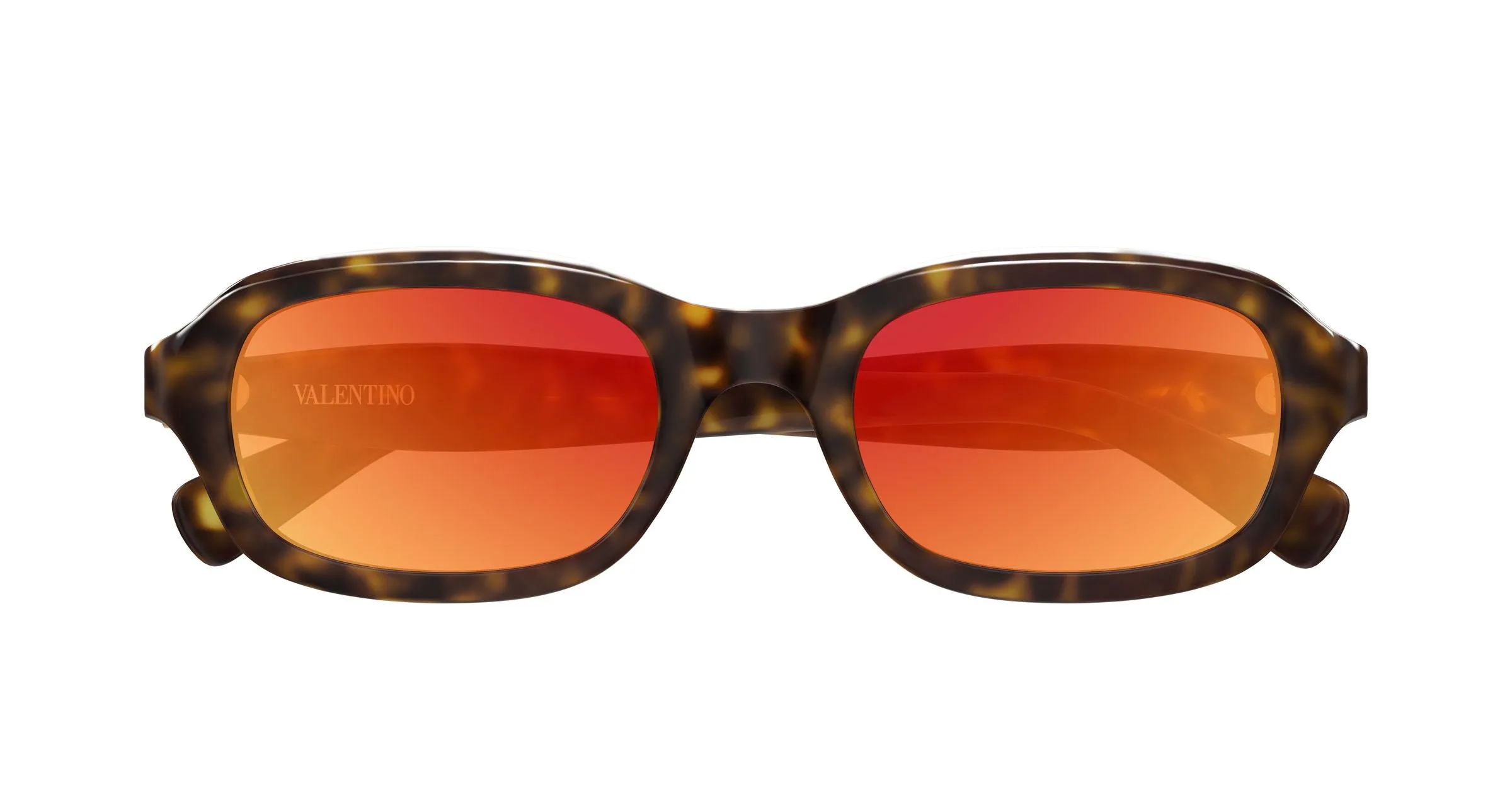 Valentino VG0010S 004 Occhiali da sole Acetato Havana Rosso Squadrata - immagine 2