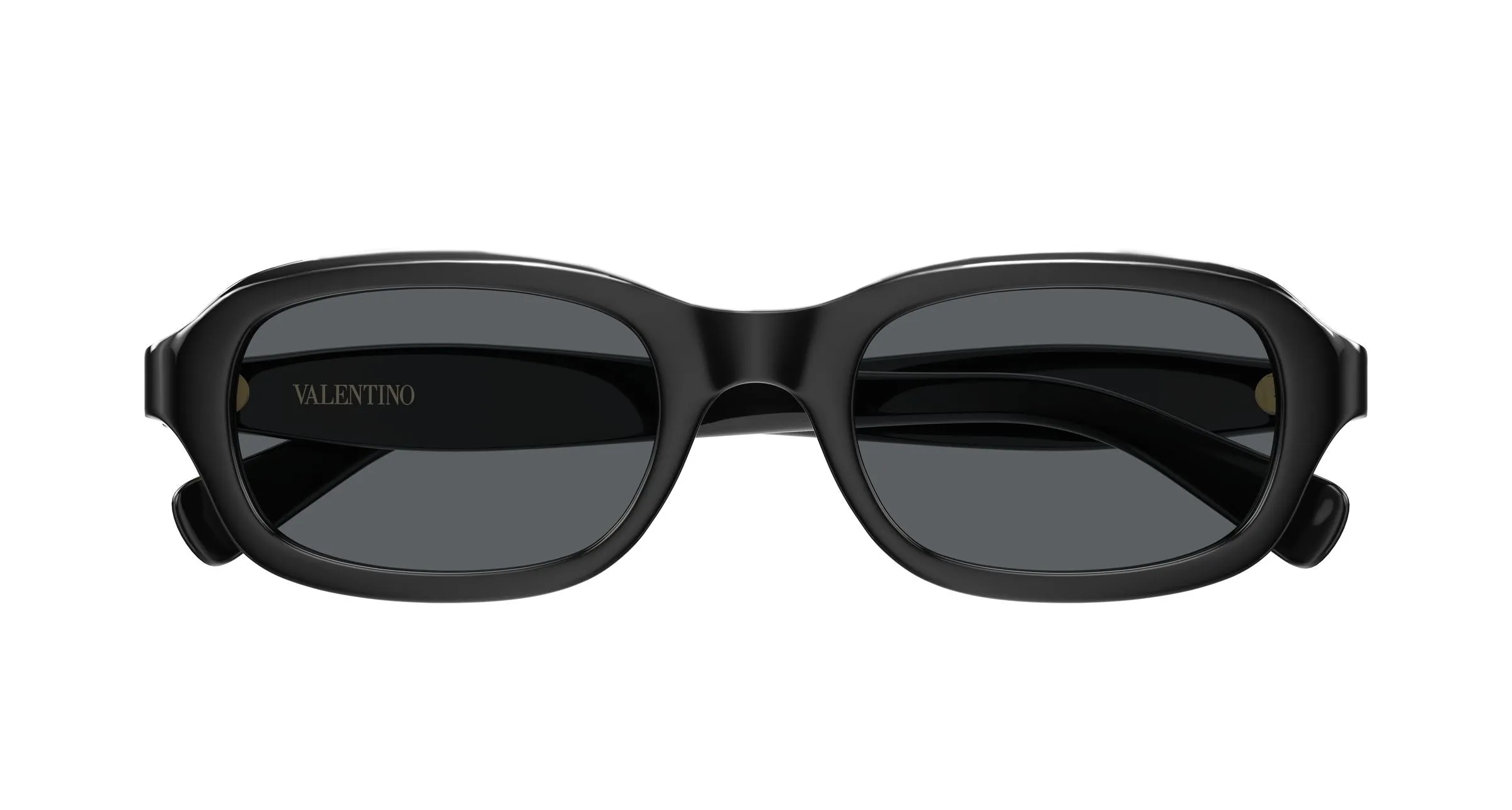 Valentino VG0010S 001 Occhiali da sole Acetato Nero Grigio Squadrata - immagine 2