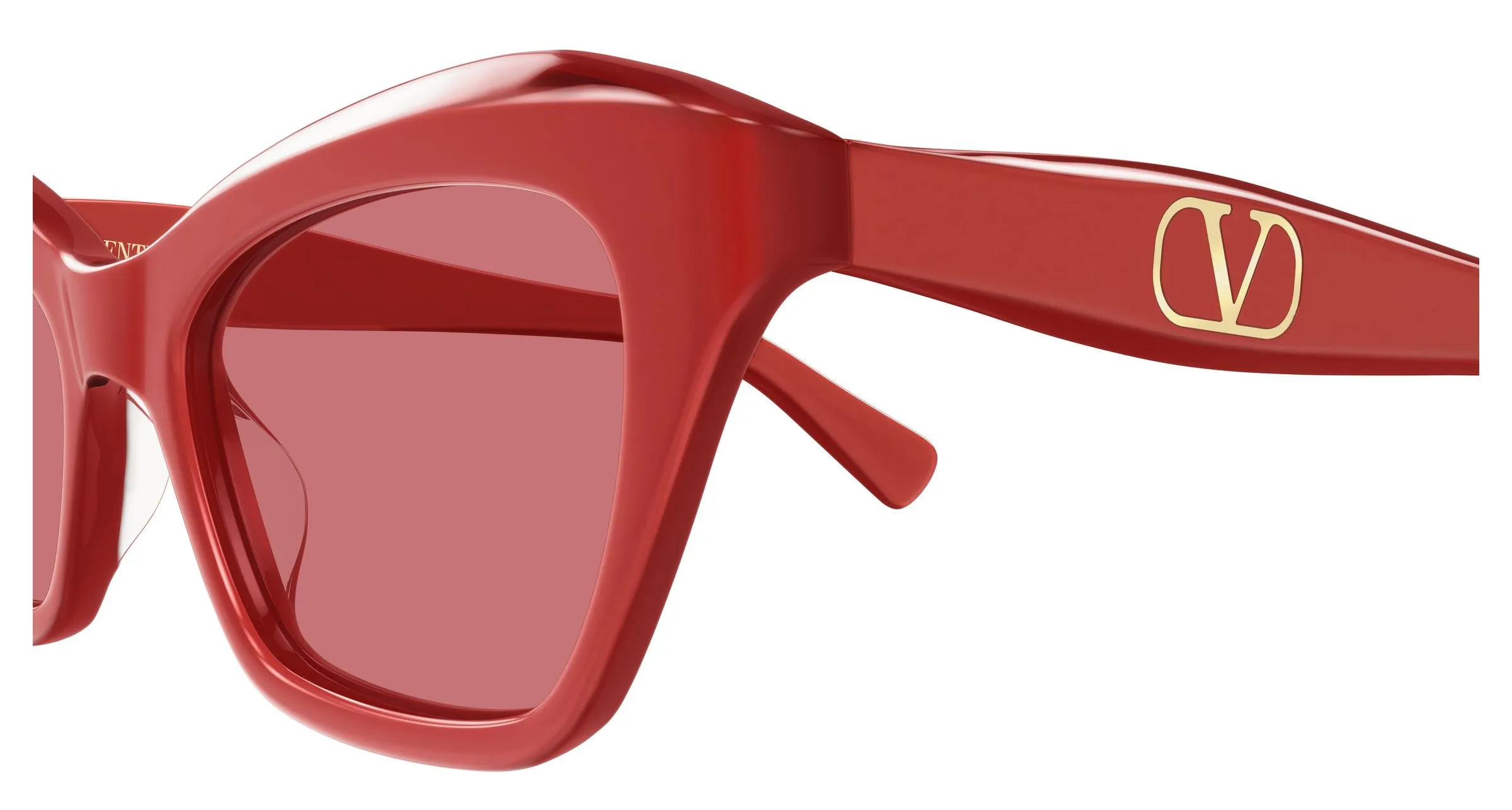 Valentino VG0009S 004 Occhiali da sole Acetato Rosso Rosso Cat Eye - immagine 3