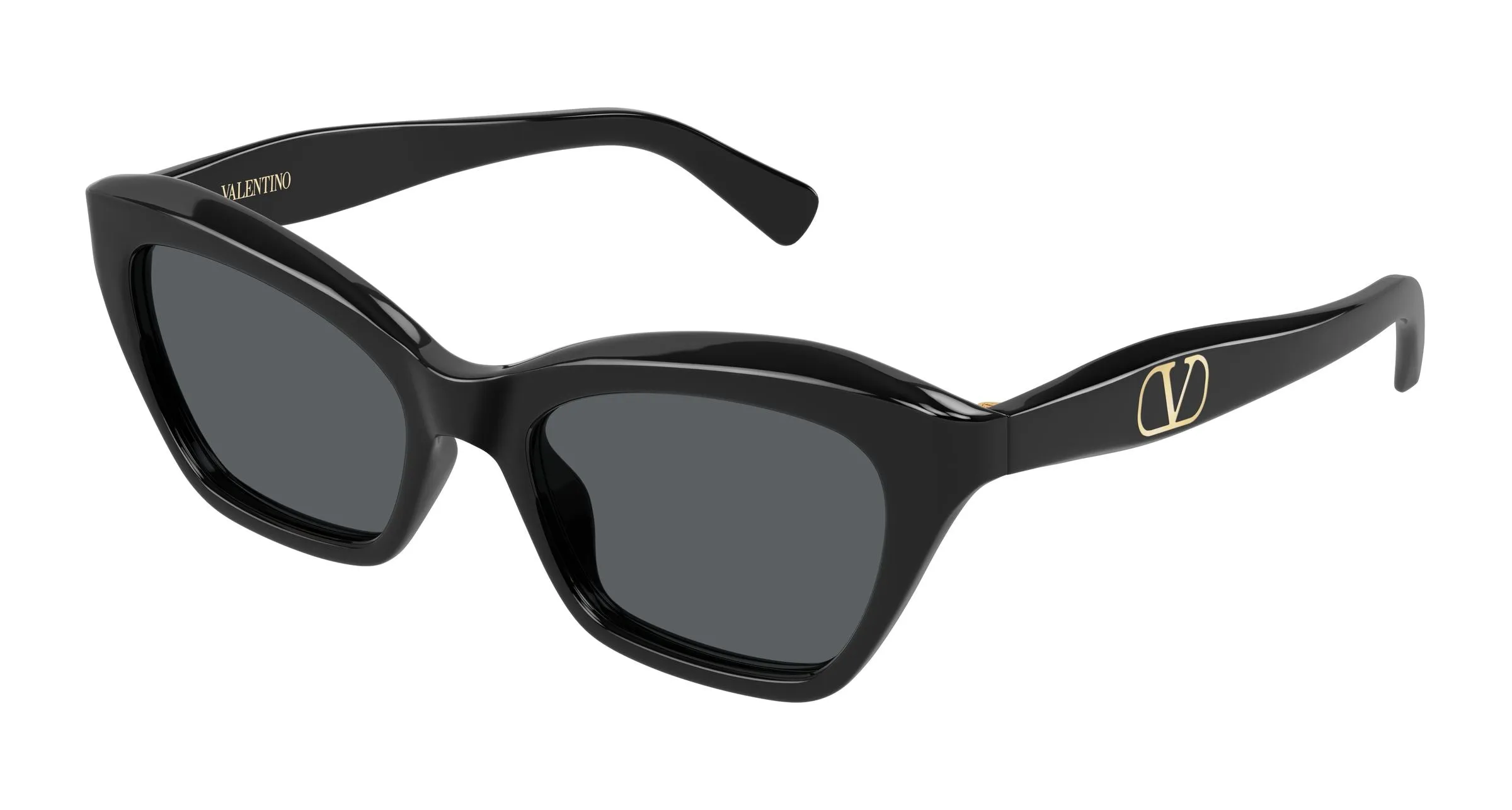 Valentino VG0009S 001 Occhiali da sole Acetato Nero Grigio Cat Eye - immagine 1