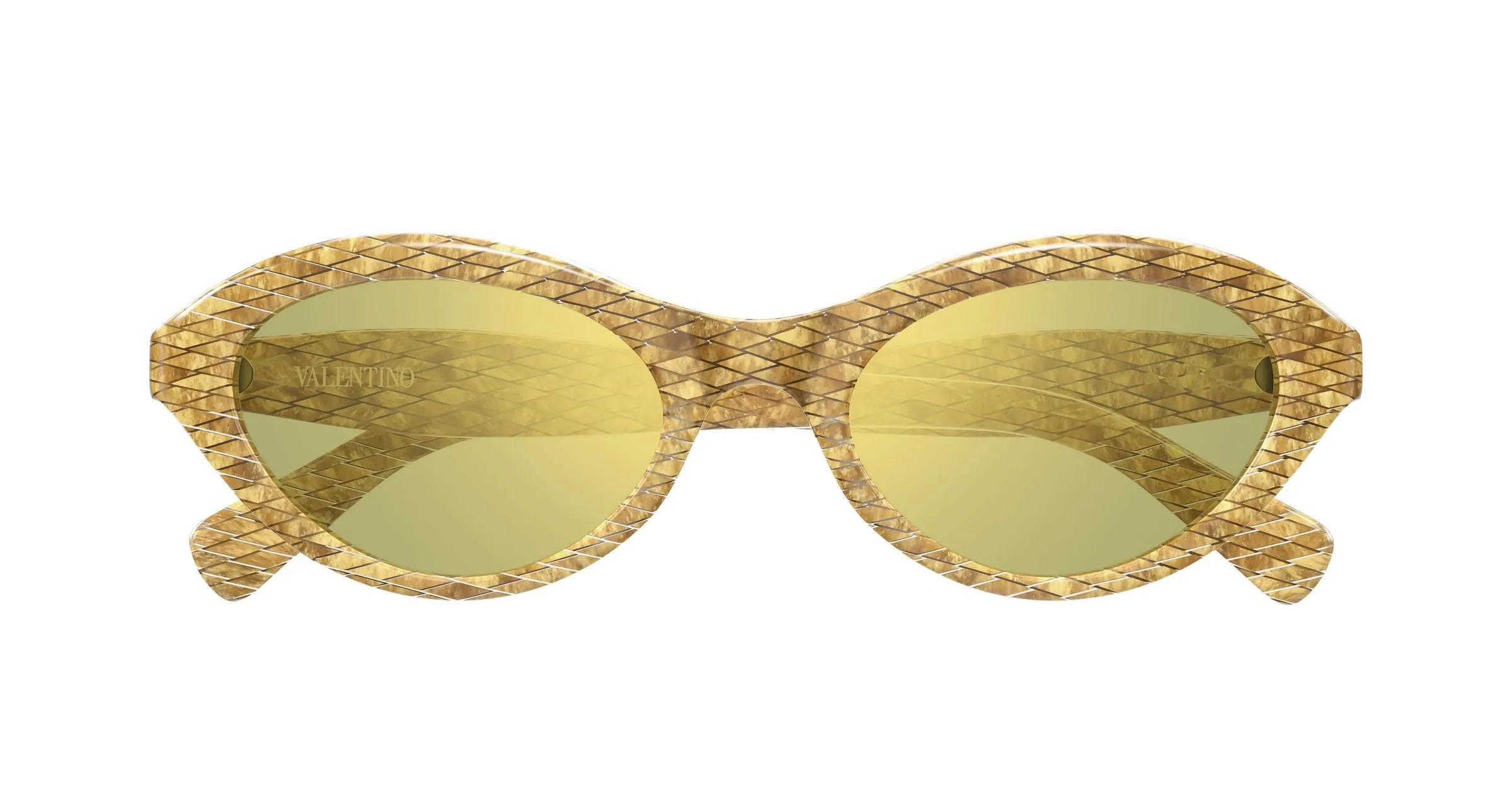 Valentino VG0008S 003 Occhiali da sole Acetato Oro Giallo Cat Eye - immagine 2