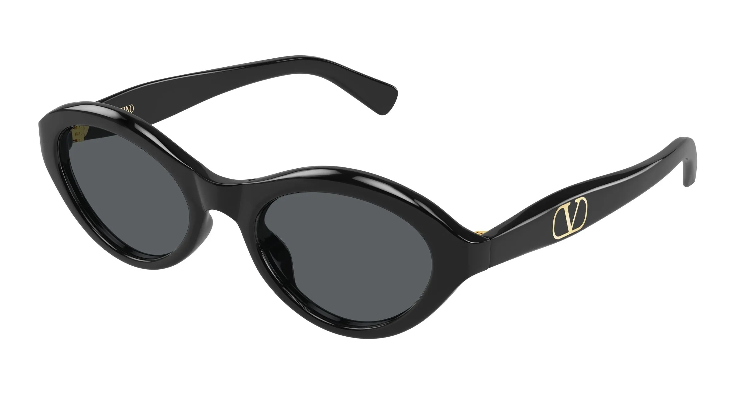 Valentino VG0008S 001 Occhiali da sole Acetato Nero Grigio Cat Eye - immagine 1