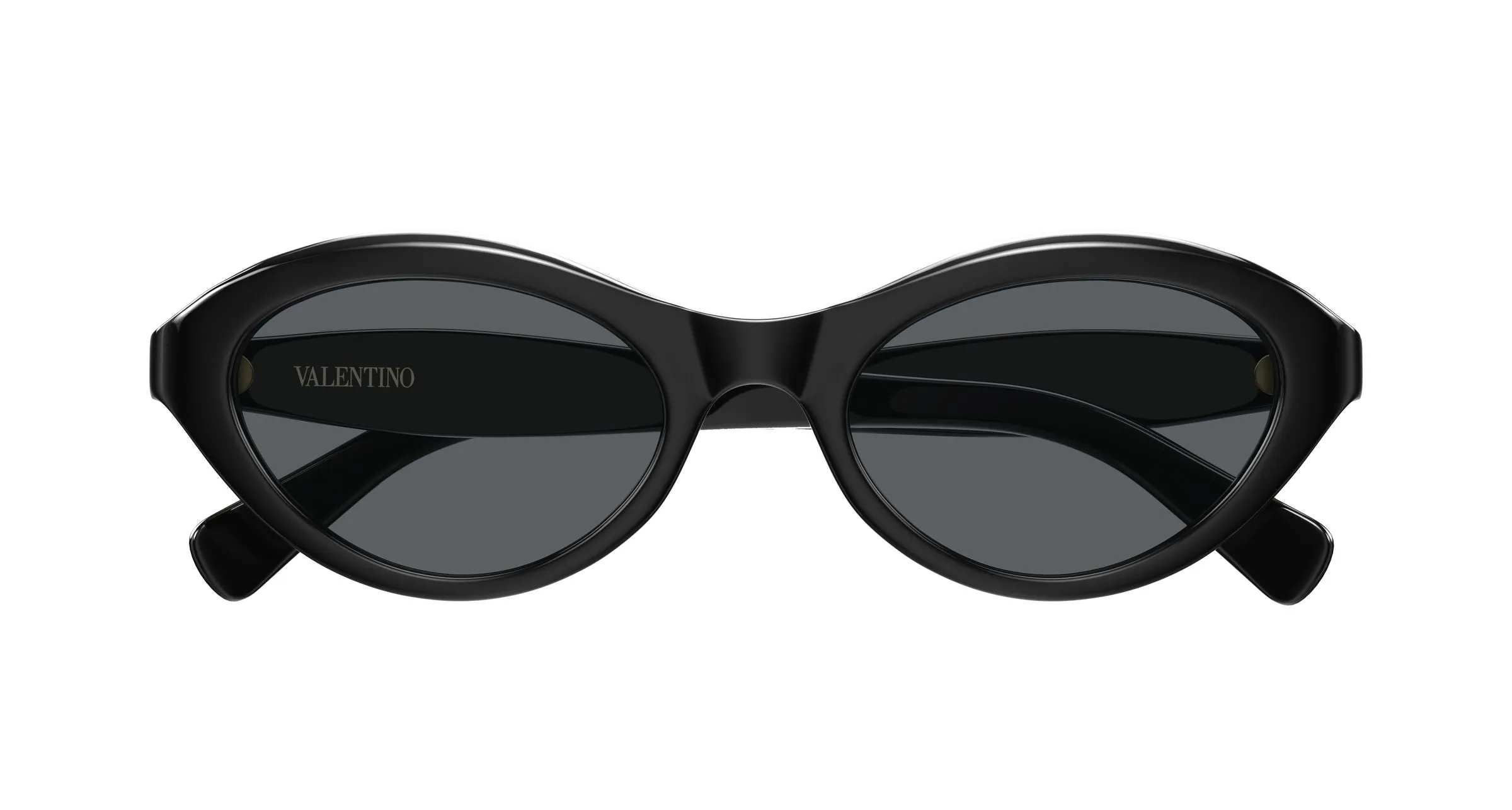 Valentino VG0008S 001 Occhiali da sole Acetato Nero Grigio Cat Eye - immagine 2