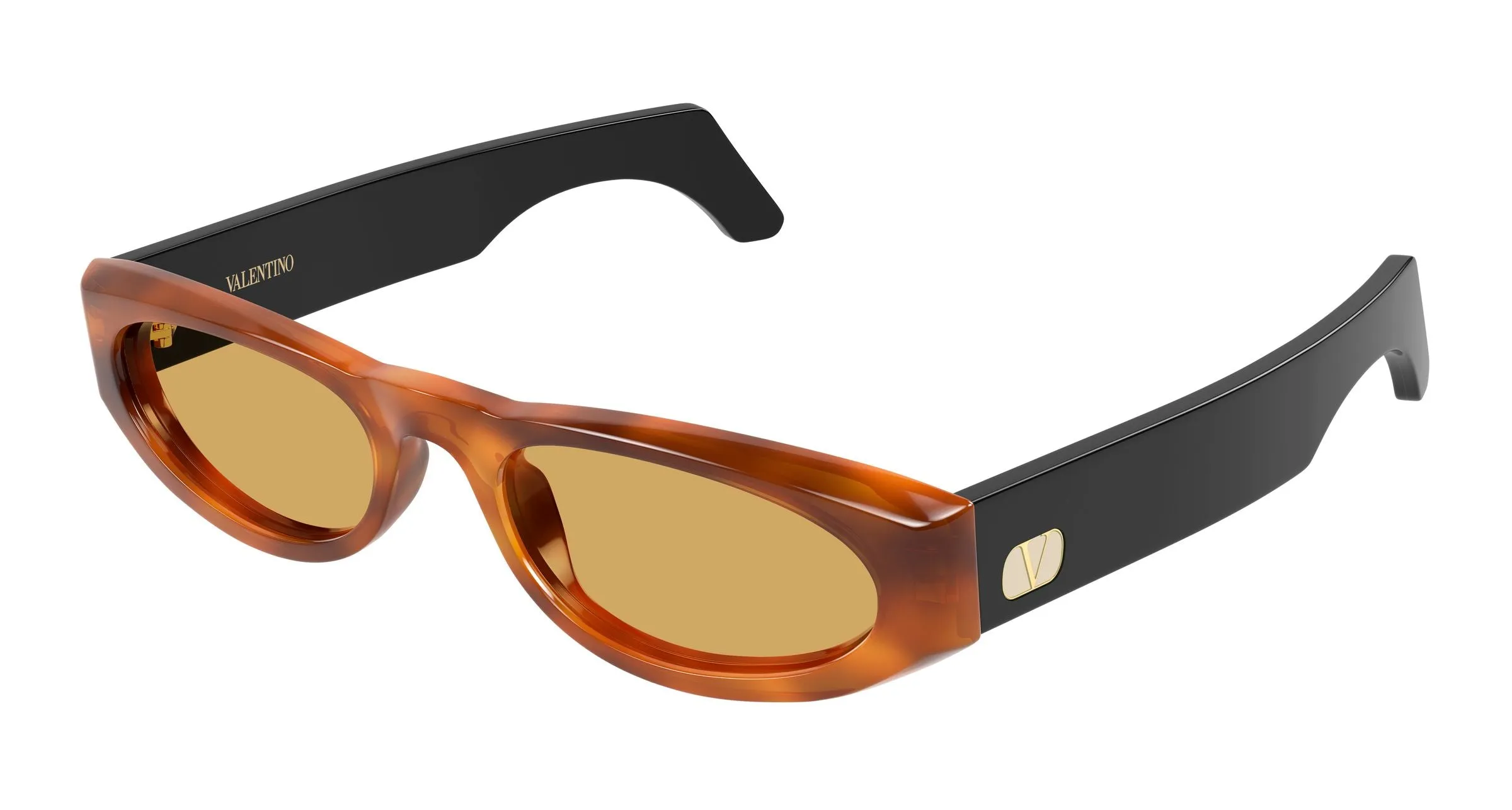Valentino VG0007S 002 Occhiali da sole Acetato Havana Marrone Geometrica - immagine 1