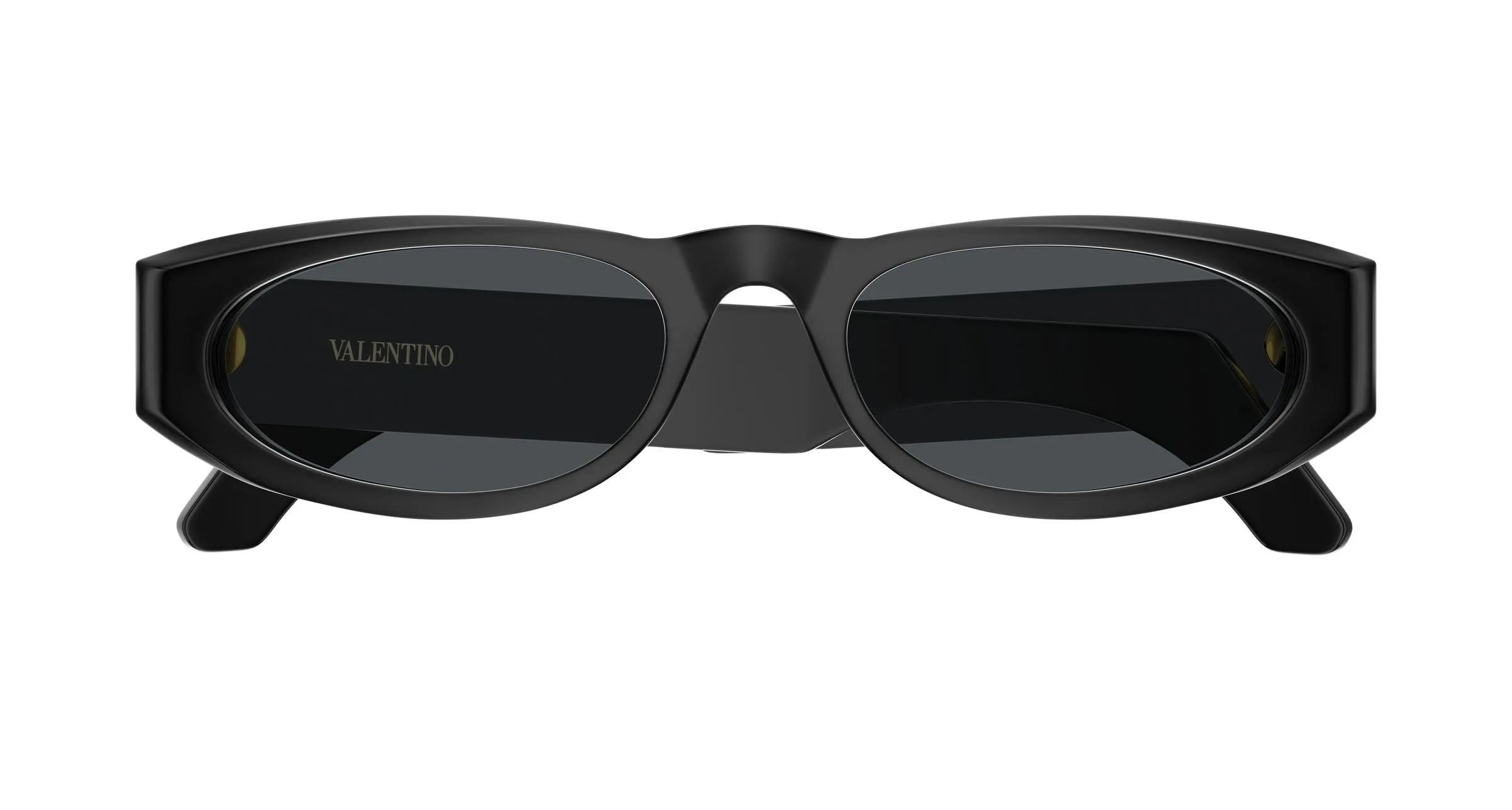 Valentino VG0007S 001 Occhiali da sole Acetato Nero Grigio Geometrica - immagine 2