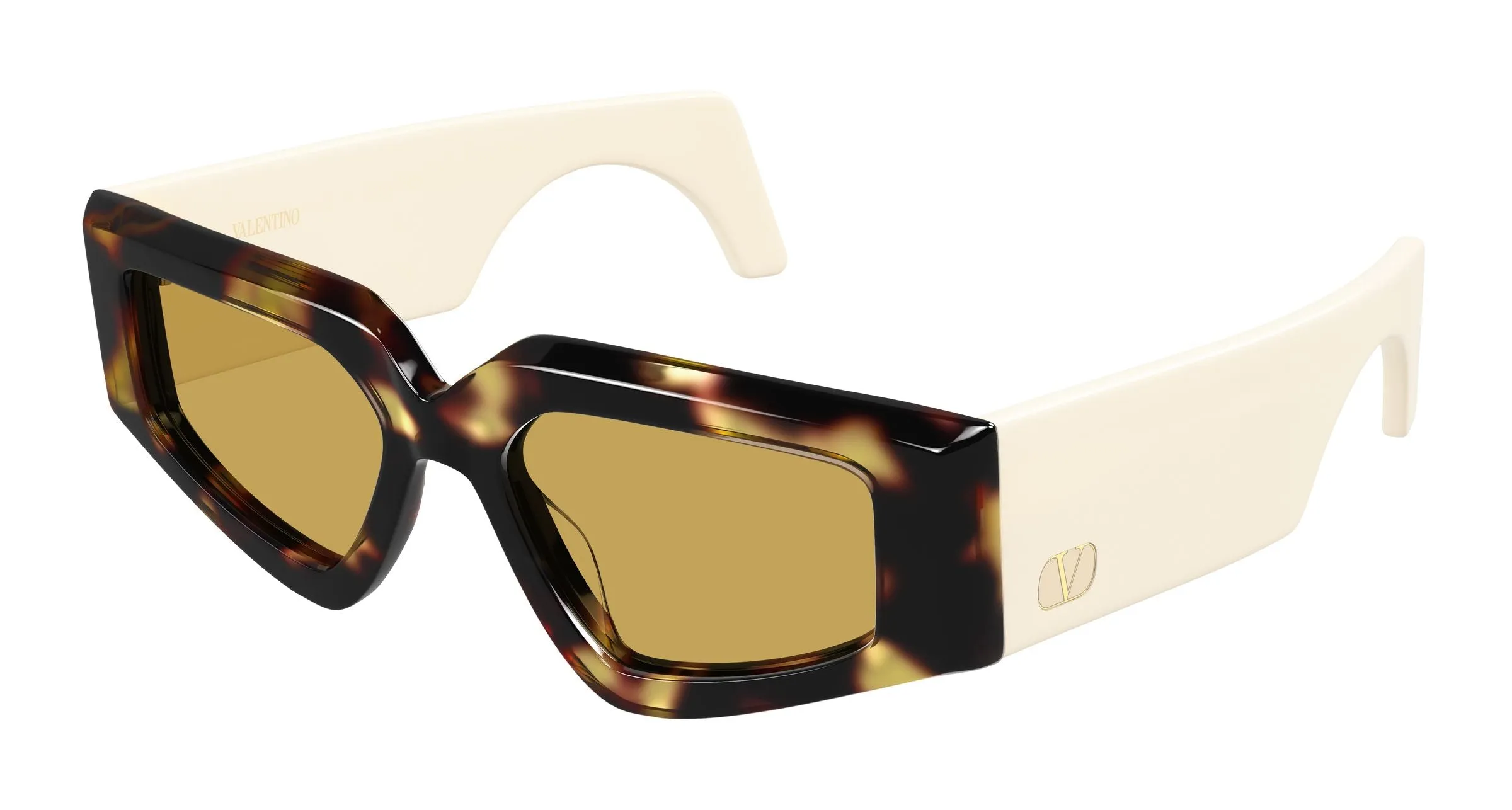 Valentino VG0006S 002 Occhiali da sole Acetato Havana Marrone Geometrica - immagine 1