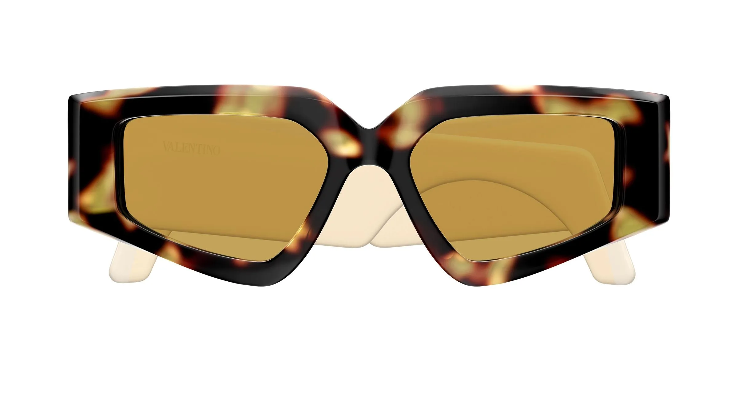 Valentino VG0006S 002 Occhiali da sole Acetato Havana Marrone Geometrica - immagine 2