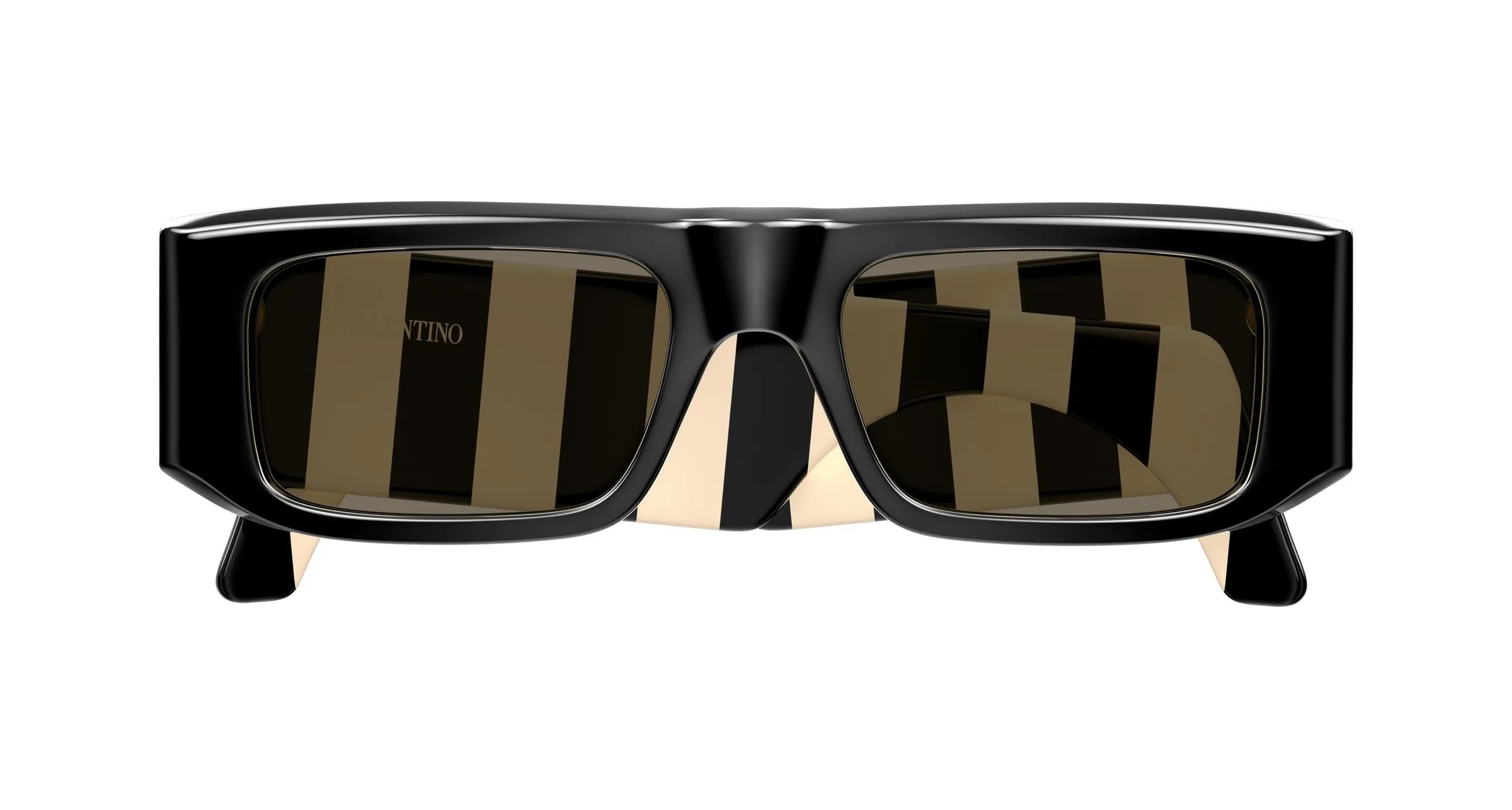 Valentino VG0005S 004 Occhiali da sole Acetato Nero Grigio Squadrata - immagine 2