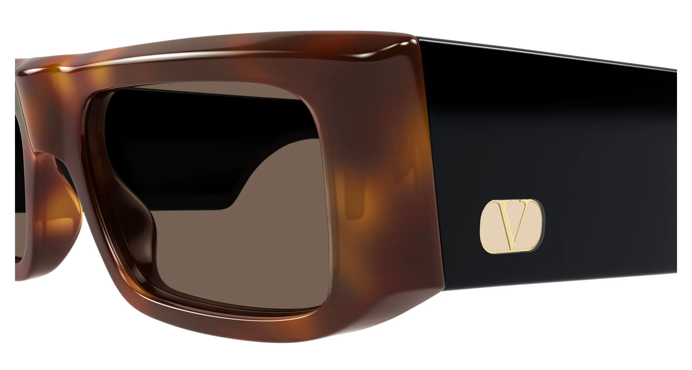 Valentino VG0005S 002 Occhiali da sole Acetato Havana Marrone Squadrata - immagine 3