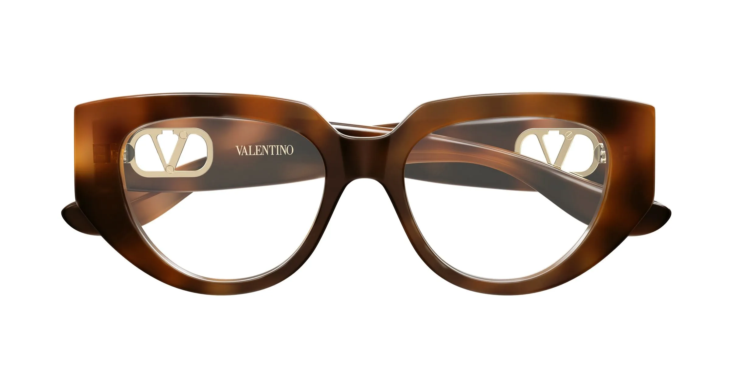 Valentino VG0004O 003 Montature da vista Acetato Havana Trasparente Cat Eye - immagine 2