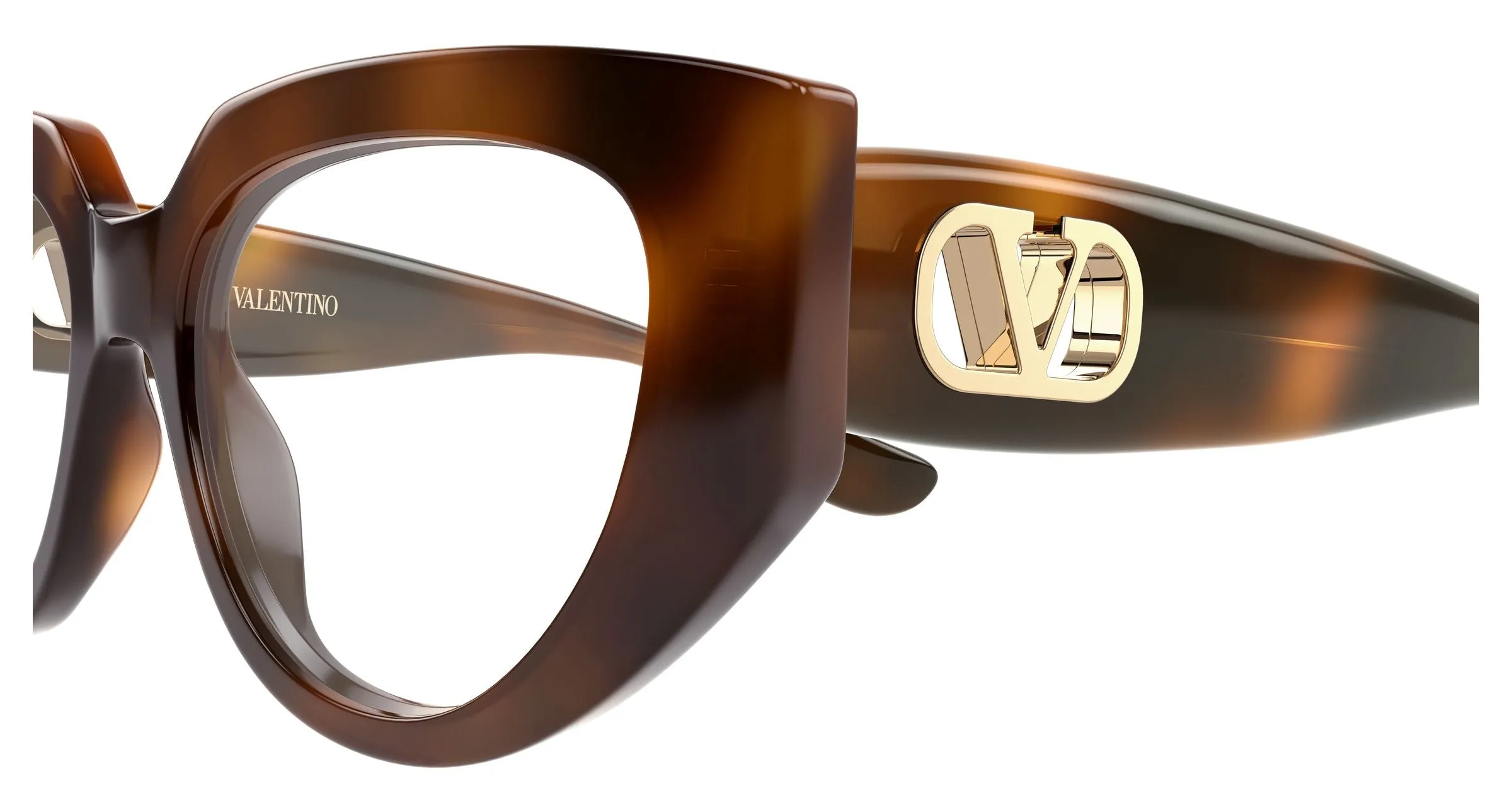 Valentino VG0004O 003 Montature da vista Acetato Havana Trasparente Cat Eye - immagine 3