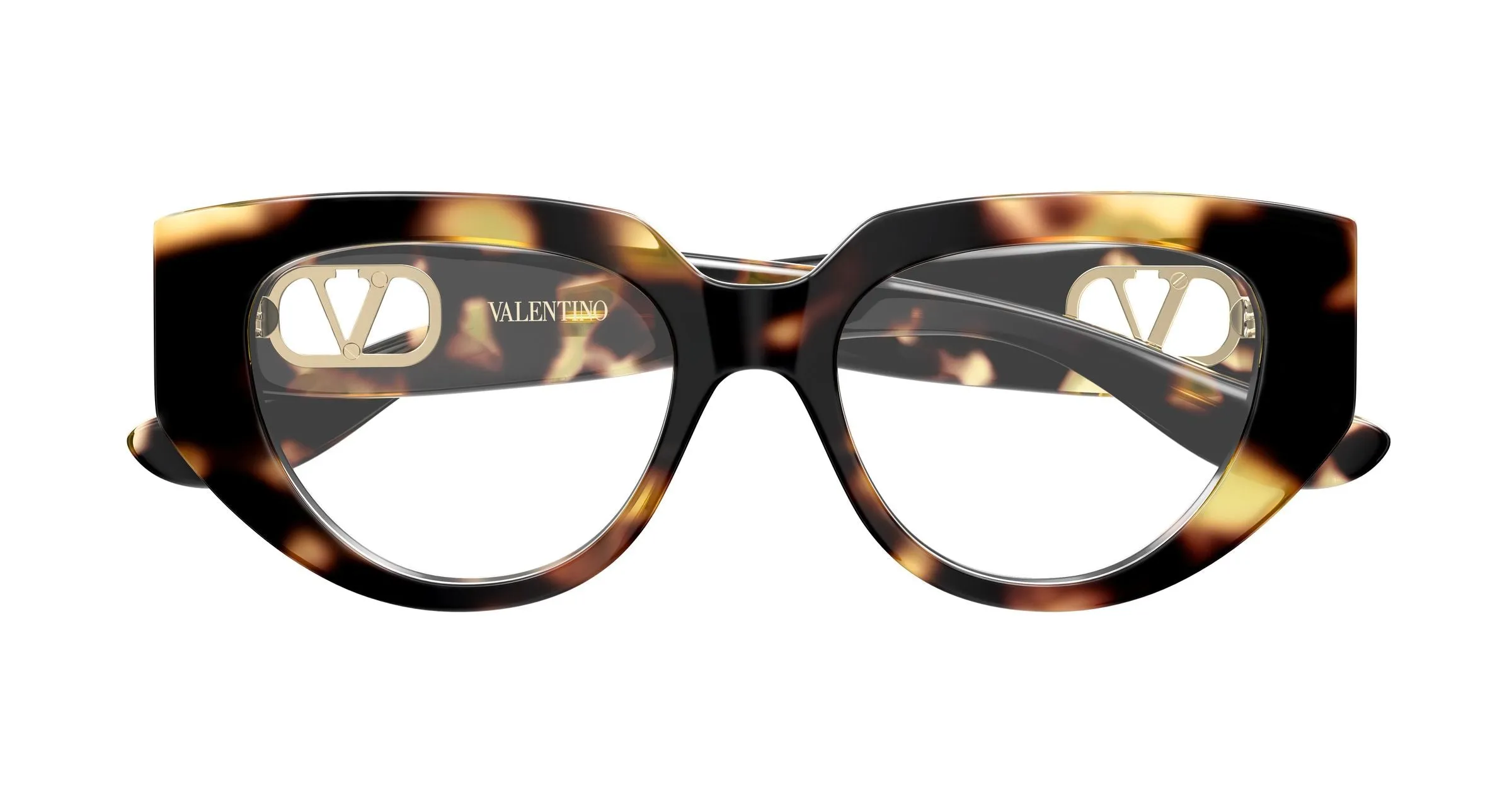 Valentino VG0004O 002 Montature da vista Acetato Havana Trasparente Cat Eye - immagine 2