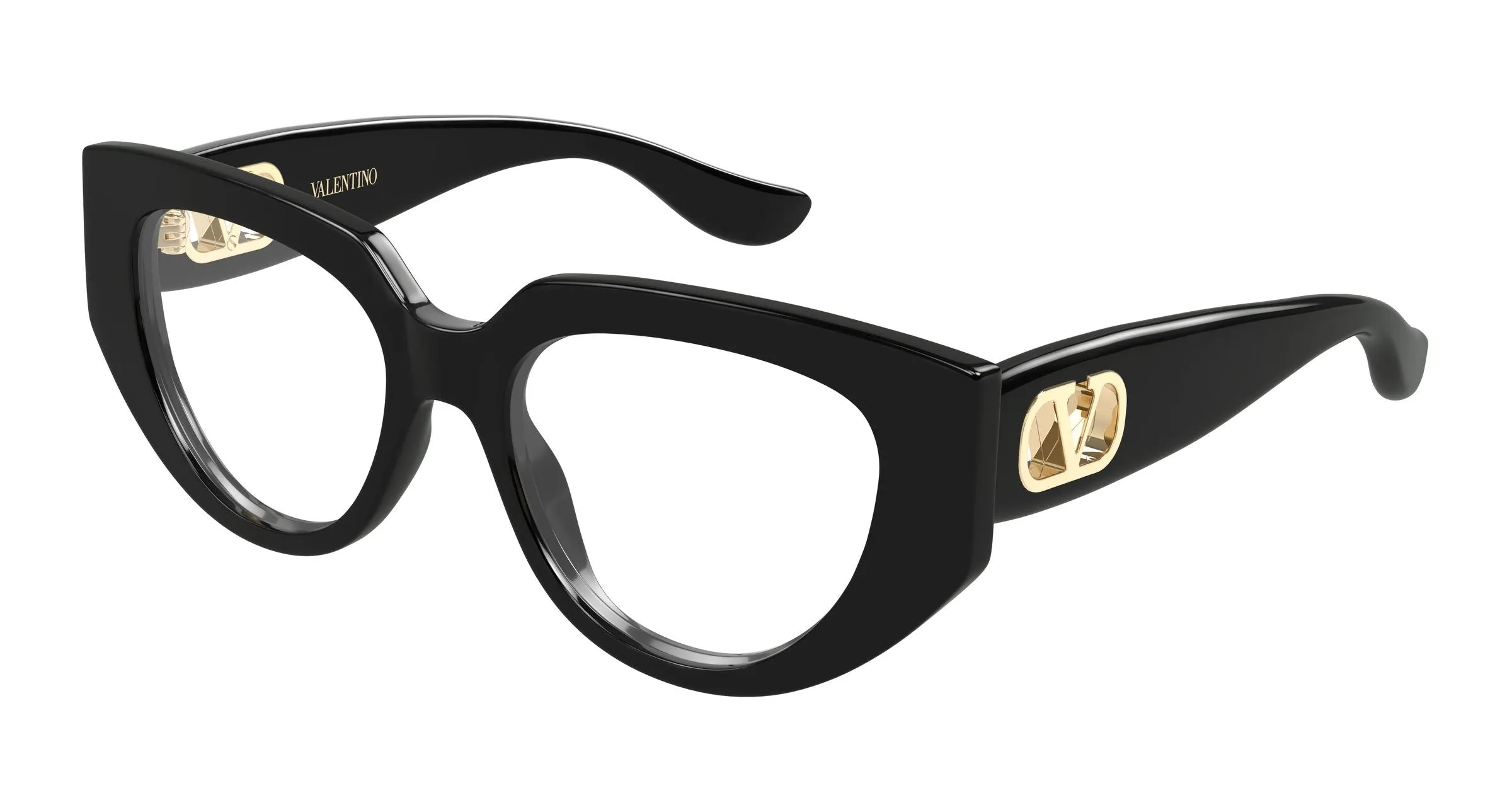 Valentino VG0004O 001 Montature da vista Acetato Nero Trasparente Cat Eye - immagine 1