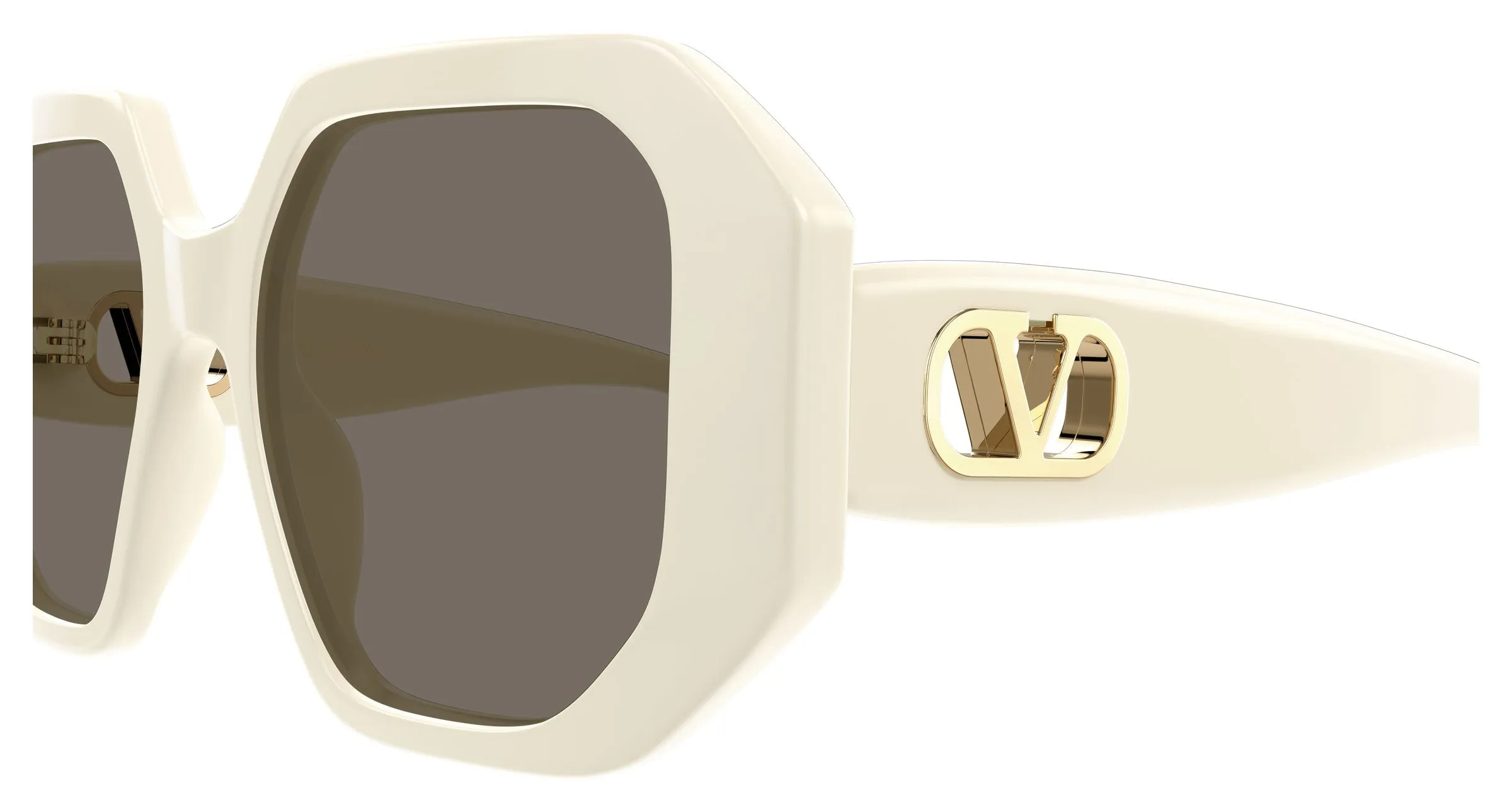Valentino VG0003SA 004 Occhiali da sole Acetato Avorio Grigio Geometrica - immagine 3