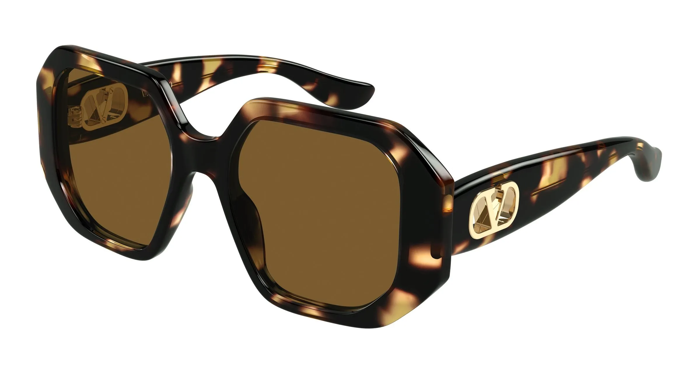 Valentino VG0003SA 002 Occhiali da sole Acetato Havana Marrone Geometrica - immagine 1