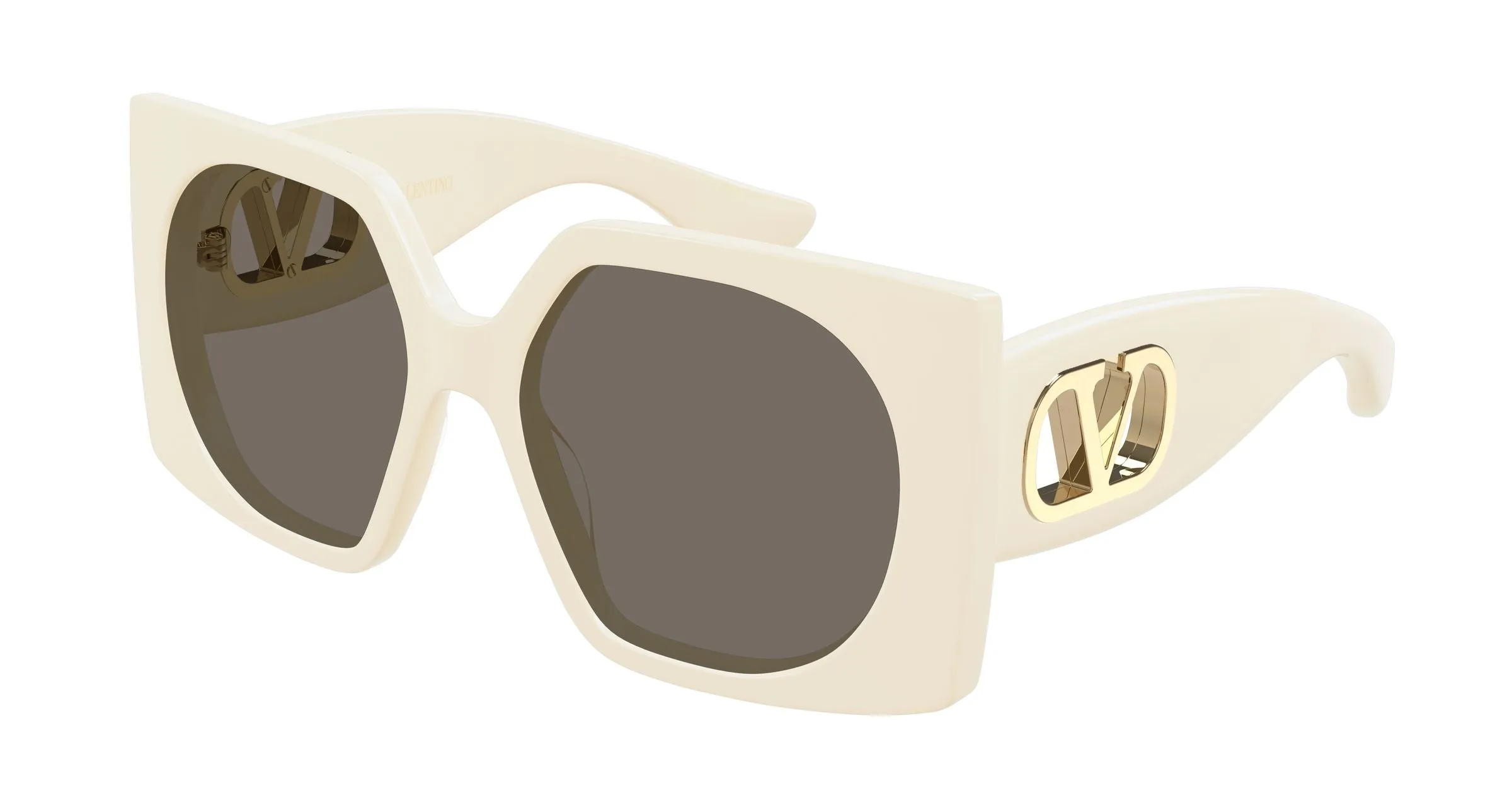 Valentino VG0002S 004 Occhiali da sole Acetato Avorio Grigio Squadrata - immagine 1