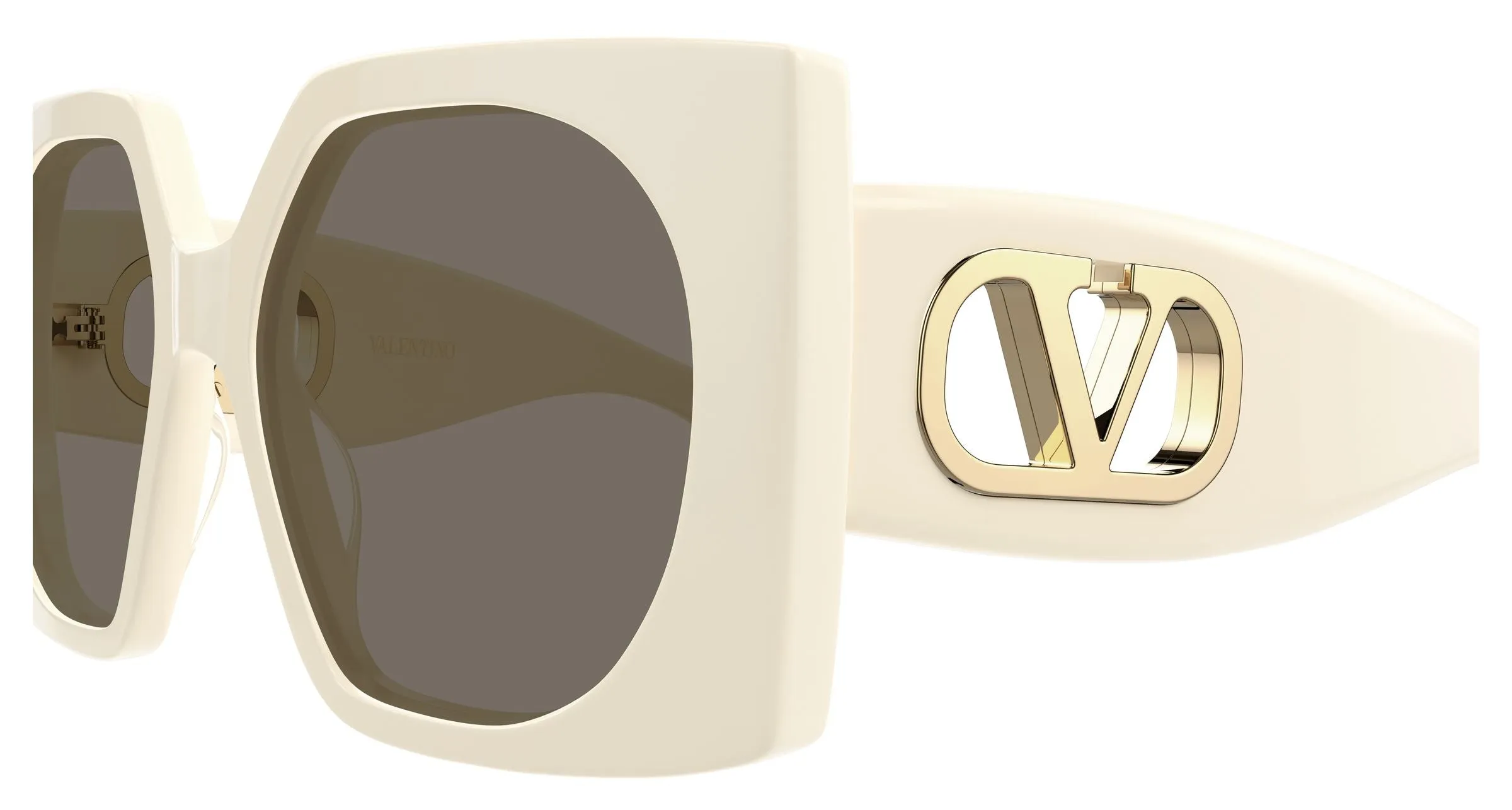 Valentino VG0002S 004 Occhiali da sole Acetato Avorio Grigio Squadrata - immagine 3