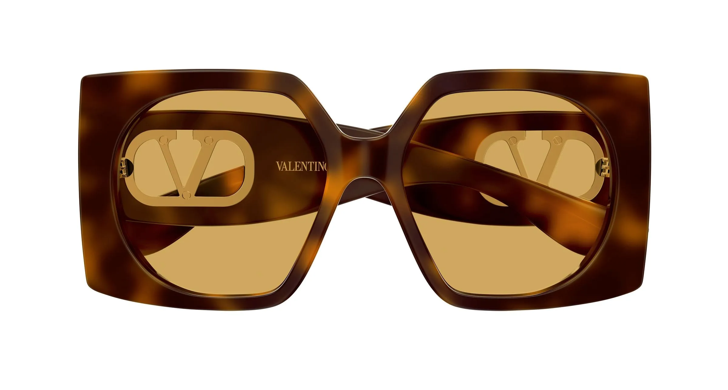 Valentino VG0002S 002 Occhiali da sole Acetato Havana Marrone Squadrata - immagine 2