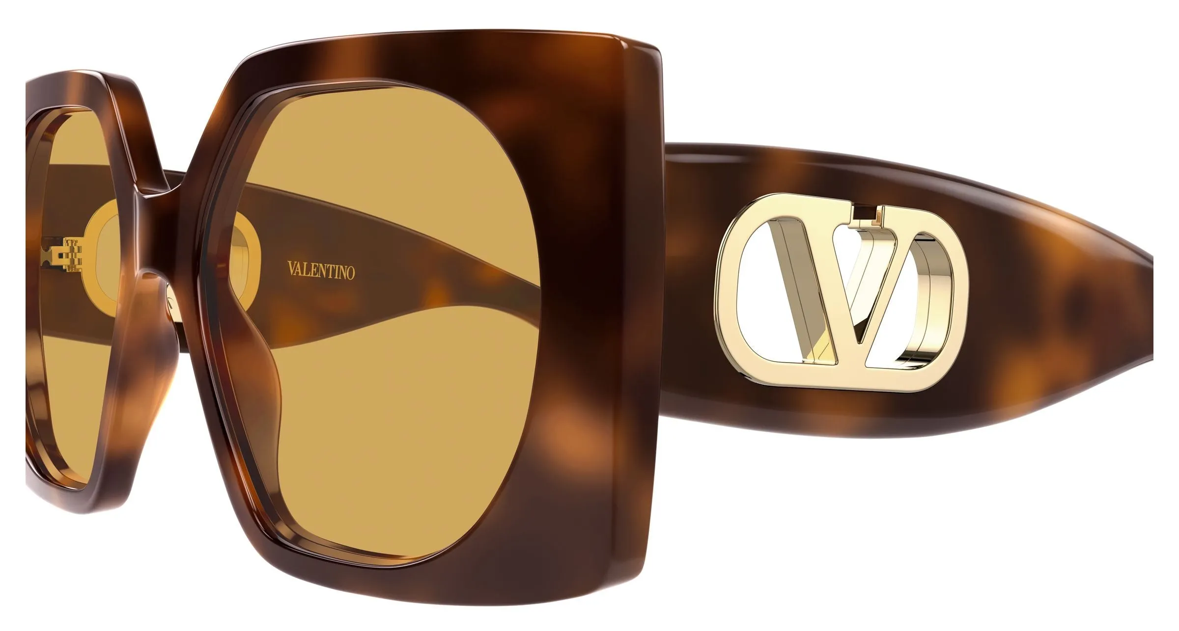 Valentino VG0002S 002 Occhiali da sole Acetato Havana Marrone Squadrata - immagine 3