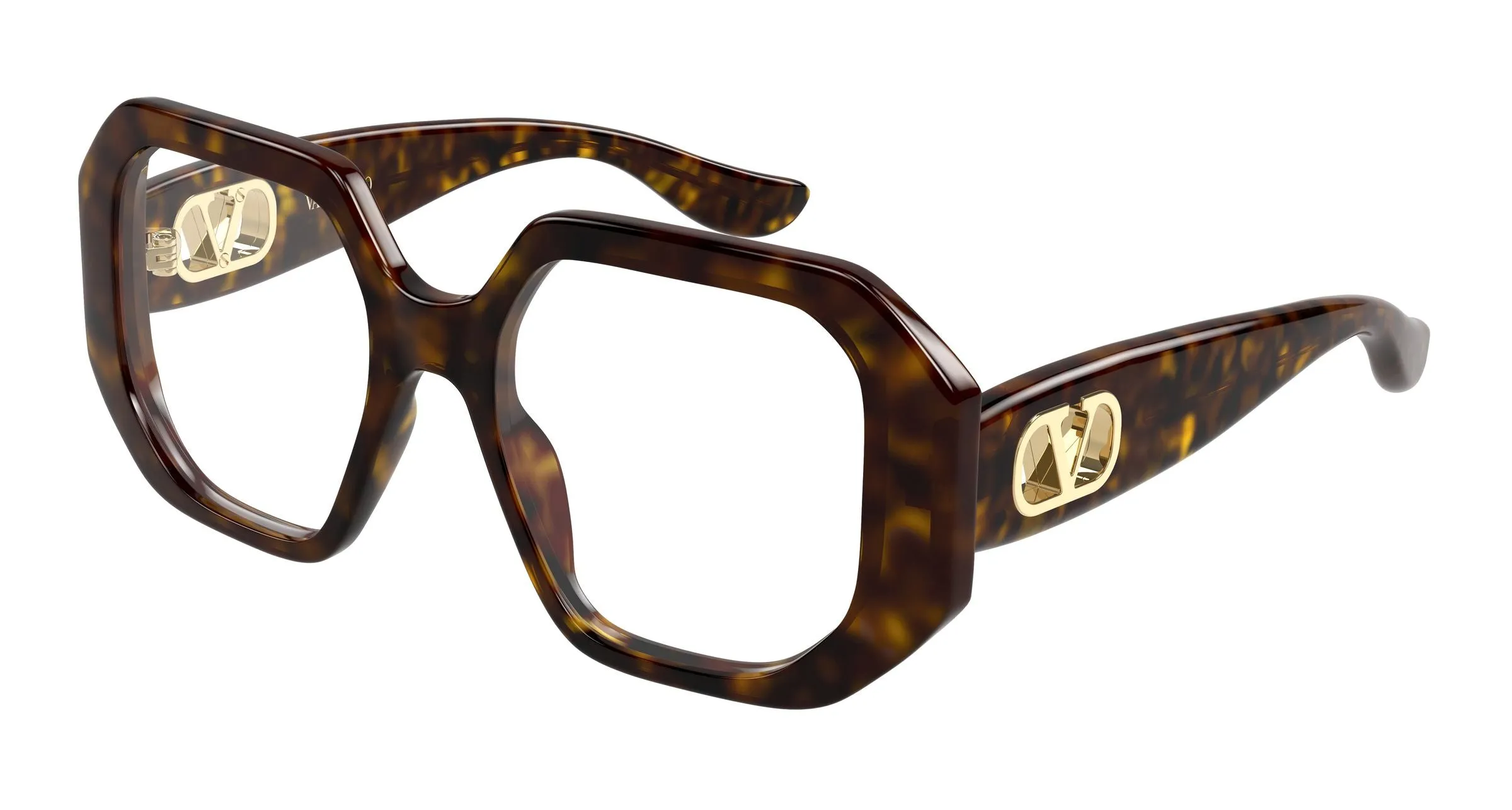 Valentino VG0003O 003 Montature da vista Acetato Havana Trasparente Geometrica - immagine 1