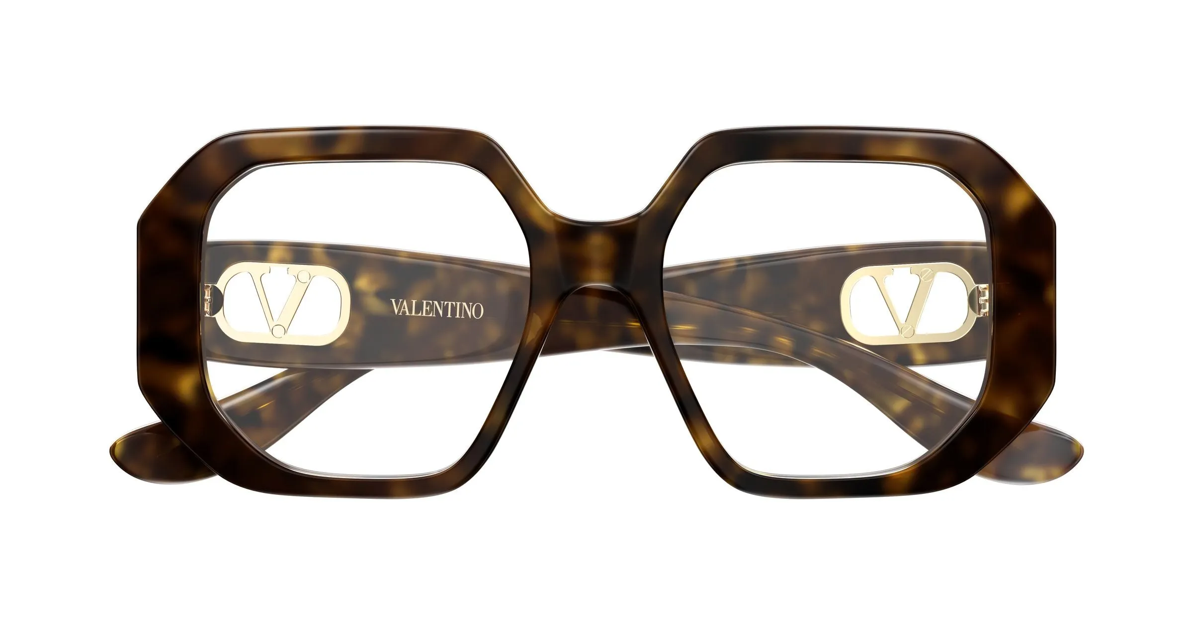 Valentino VG0003O 003 Montature da vista Acetato Havana Trasparente Geometrica - immagine 2