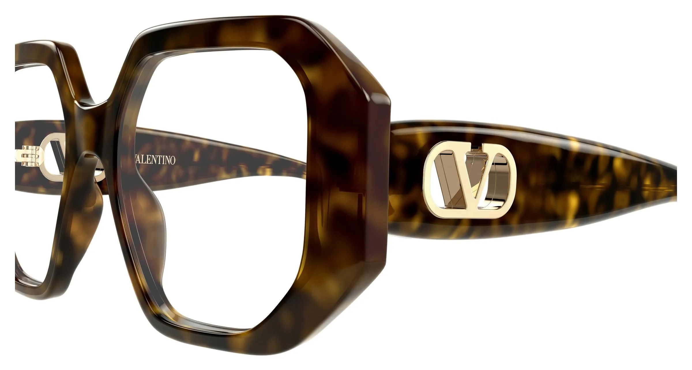 Valentino VG0003O 003 Montature da vista Acetato Havana Trasparente Geometrica - immagine 3