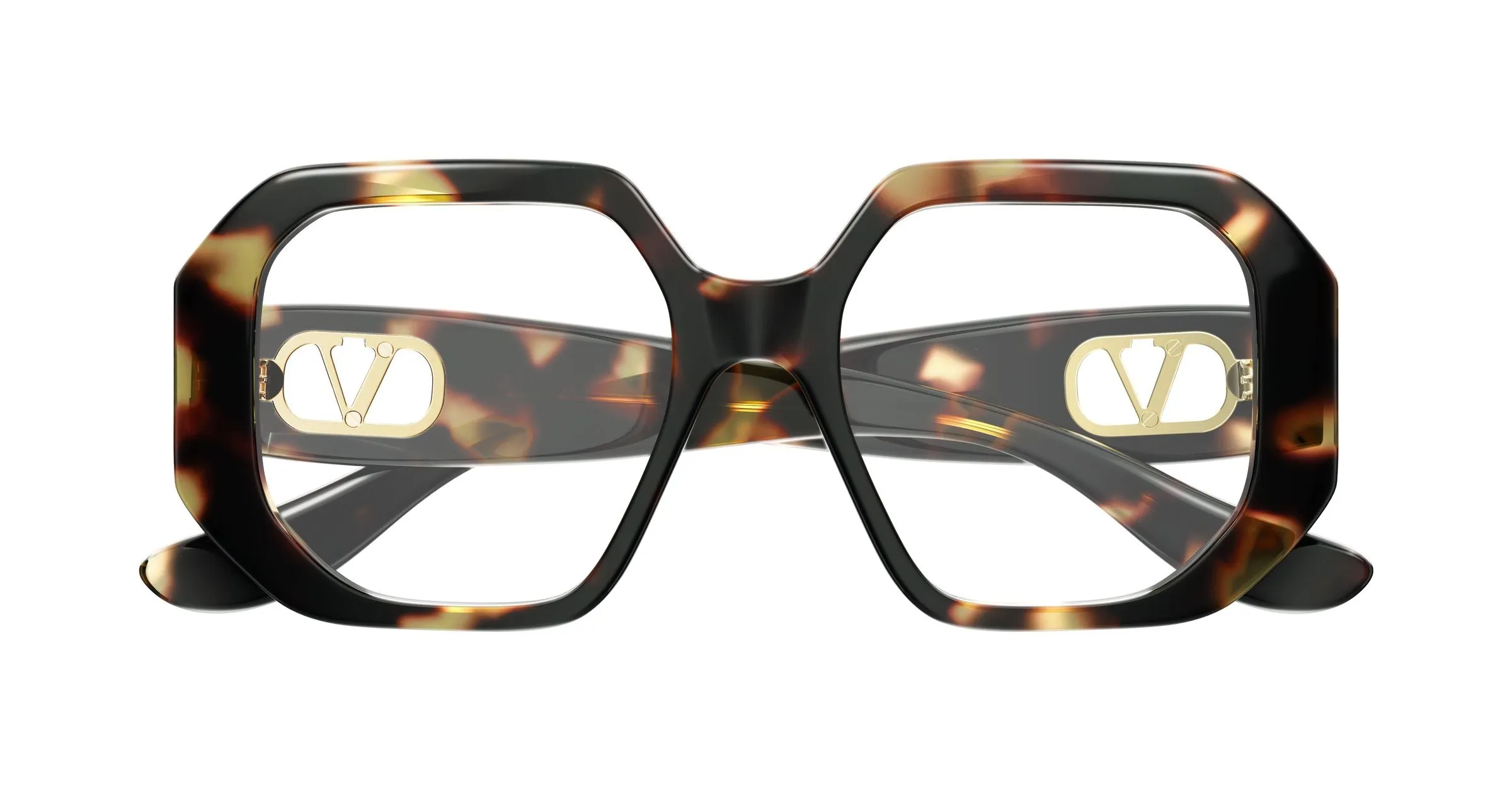 Valentino VG0003O 002 Montature da vista Acetato Havana Trasparente Geometrica - immagine 2