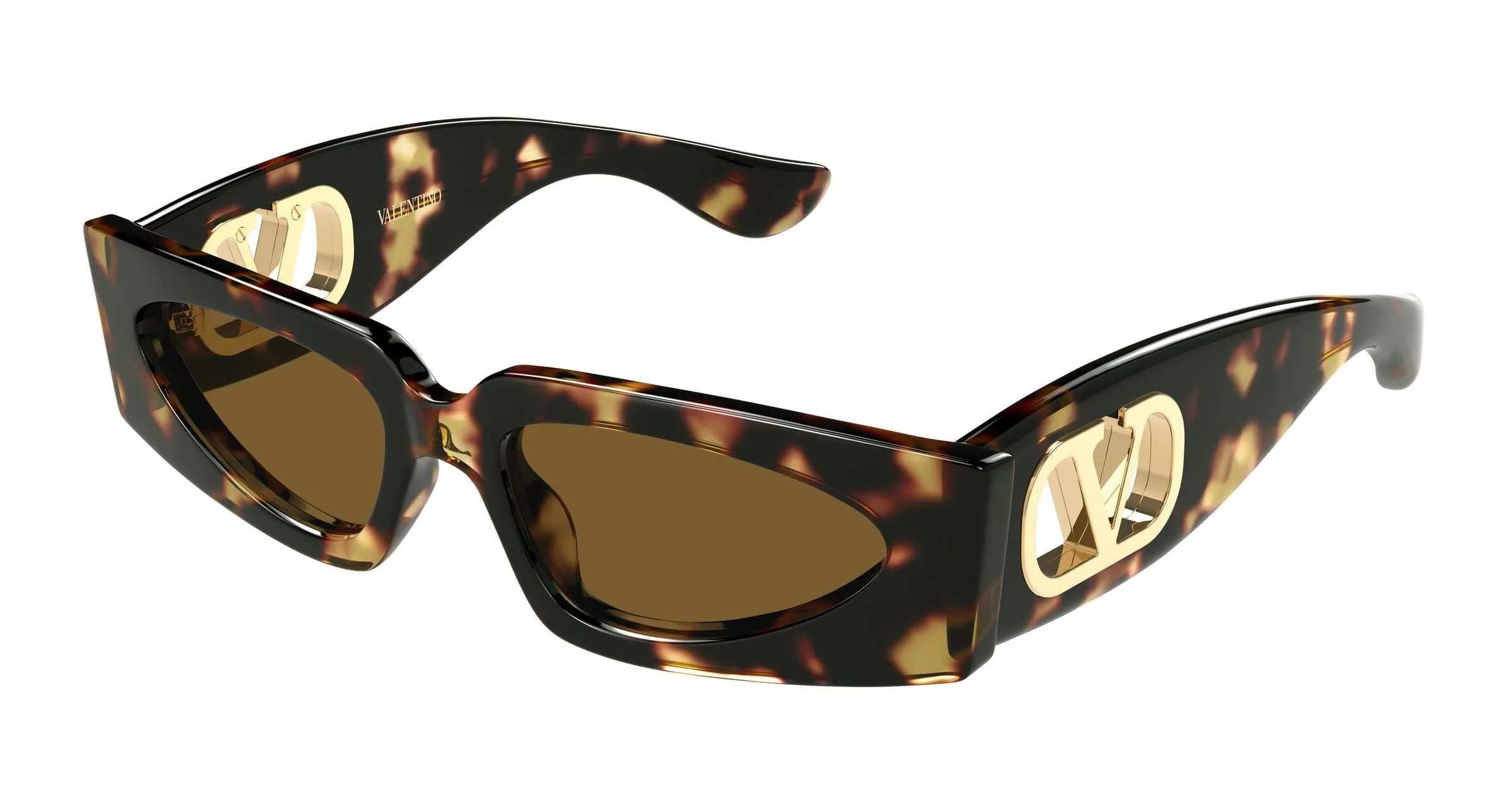 Valentino VG0001S 002 Occhiali da sole Acetato Havana Marrone Squadrata - immagine 1