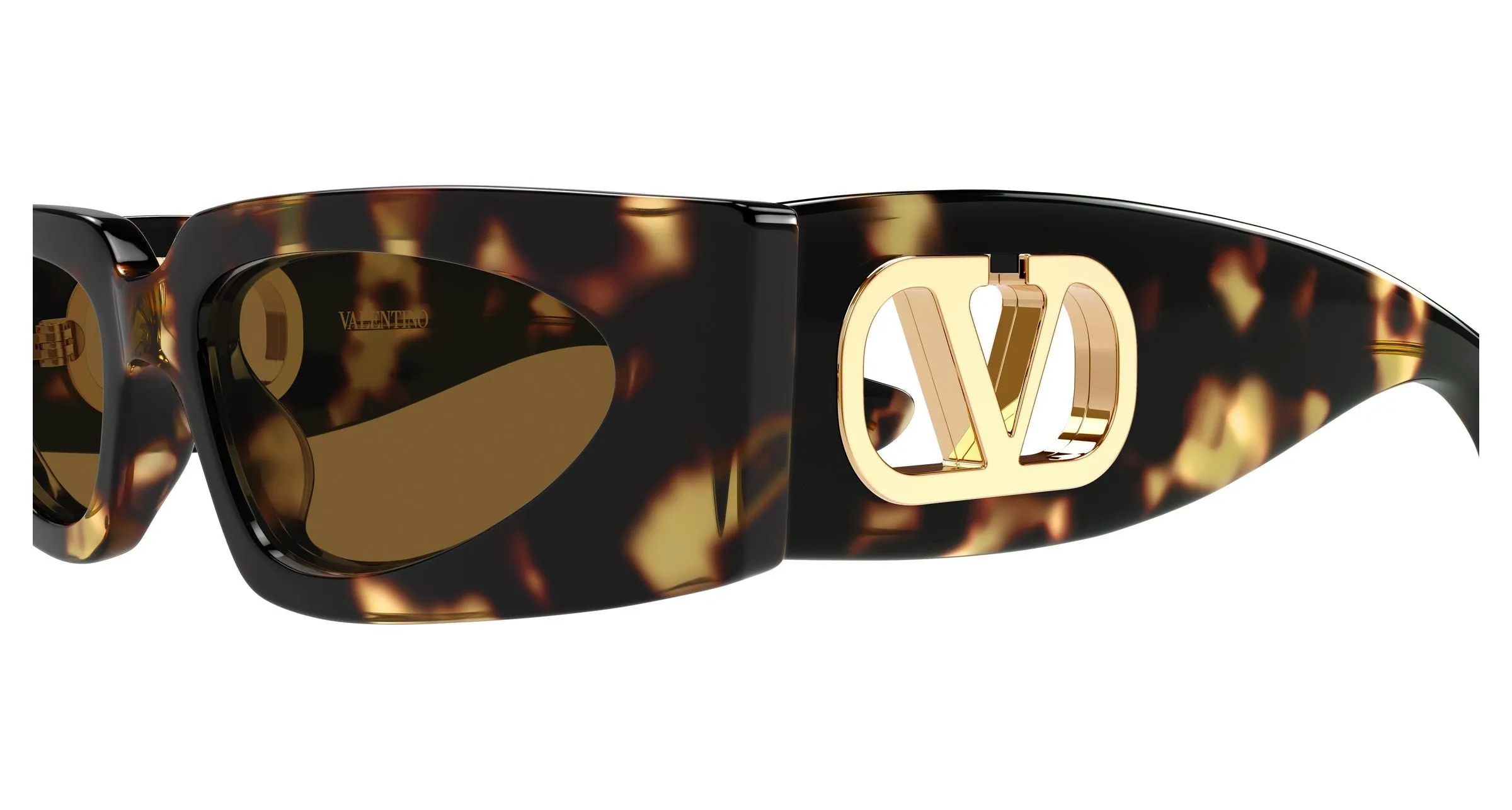 Valentino VG0001S 002 Occhiali da sole Acetato Havana Marrone Squadrata - immagine 3