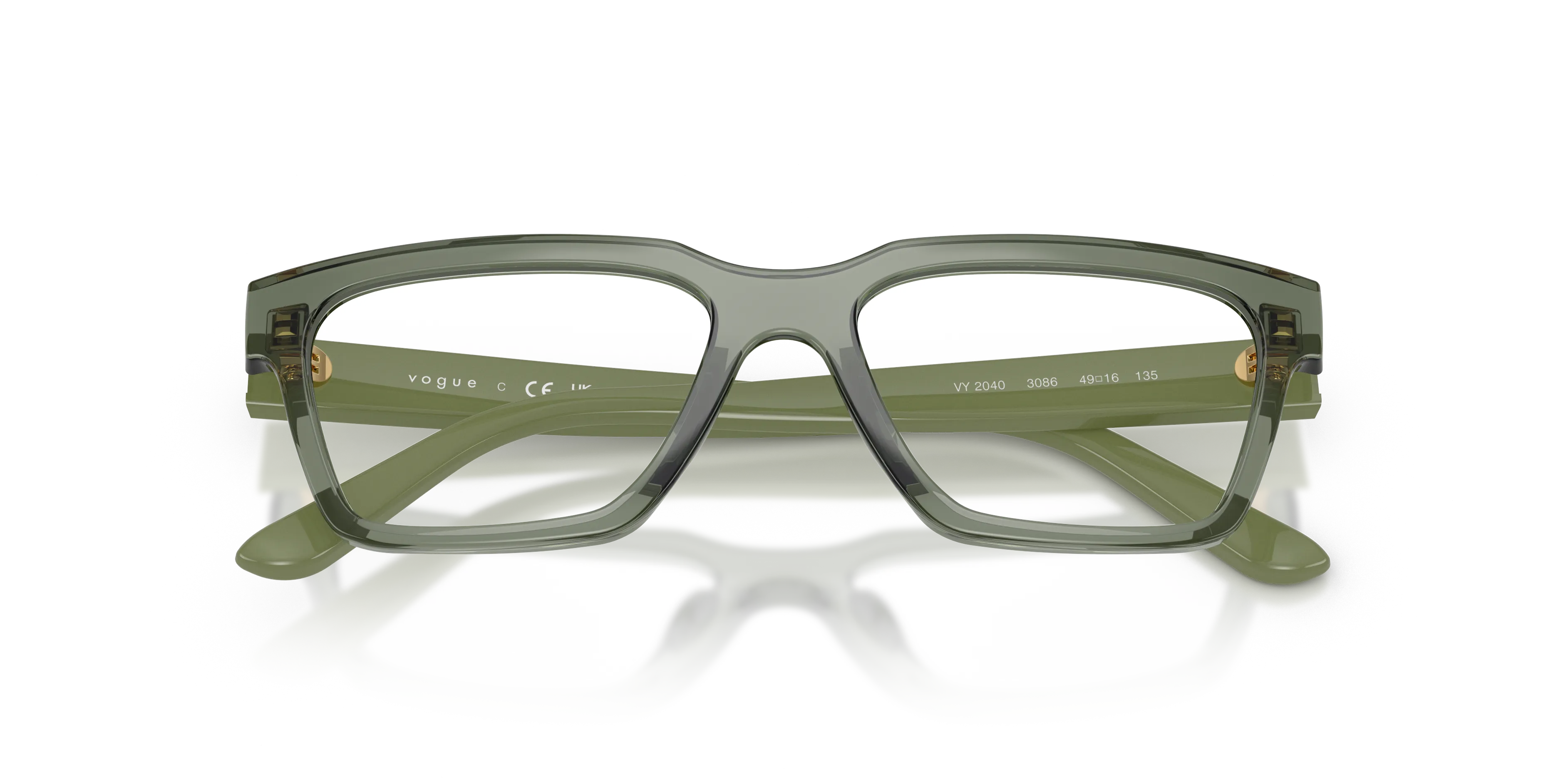 VOGUE EYEWEAR VY2040 3086 Montature da vista Nylon Verde Squadrata Normale - immagine 2