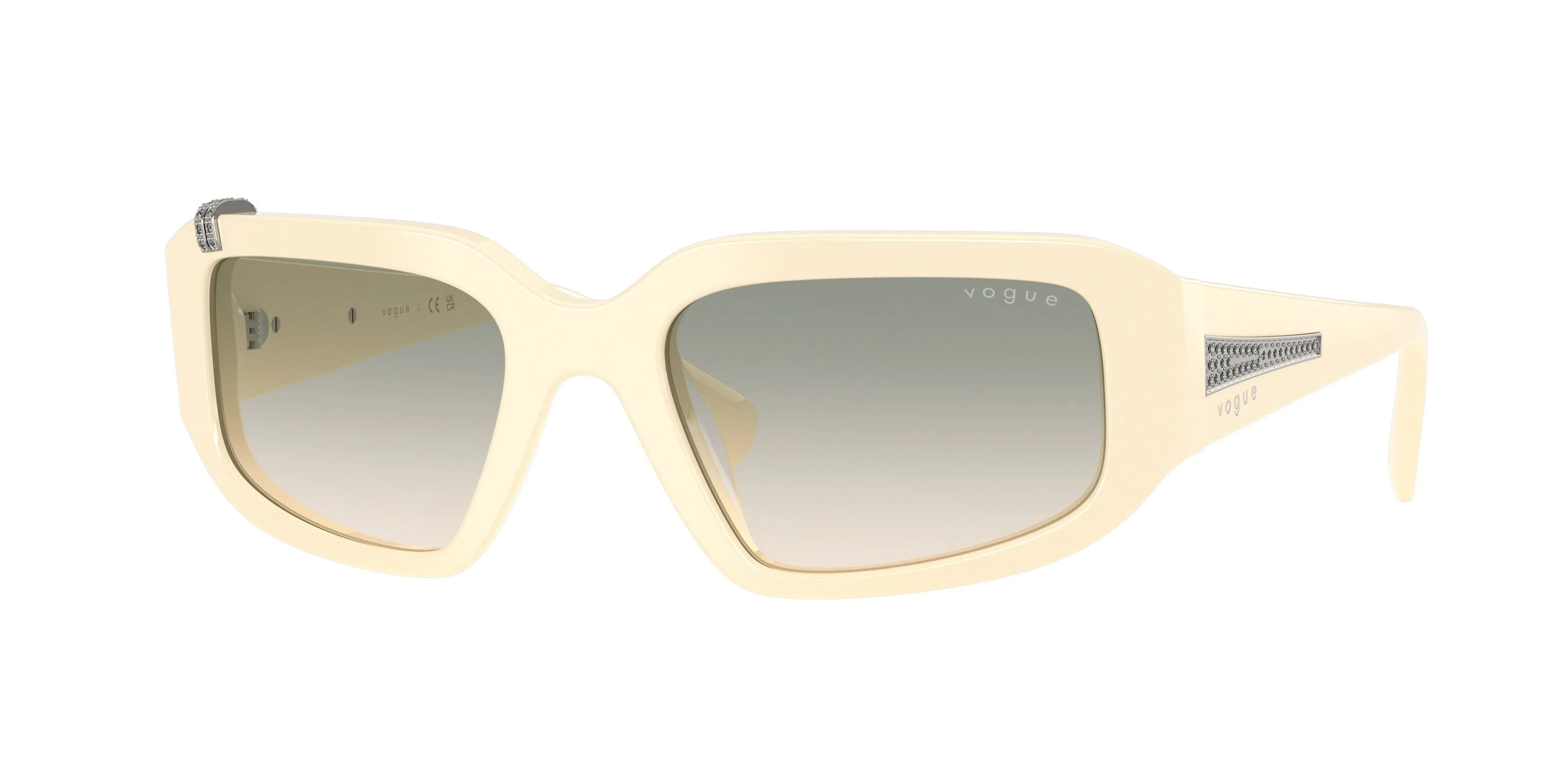 VOGUE EYEWEAR VO5688SB 31672C Occhiali da sole Acetato Bianco Geometrica Normale Sfumato - immagine 1