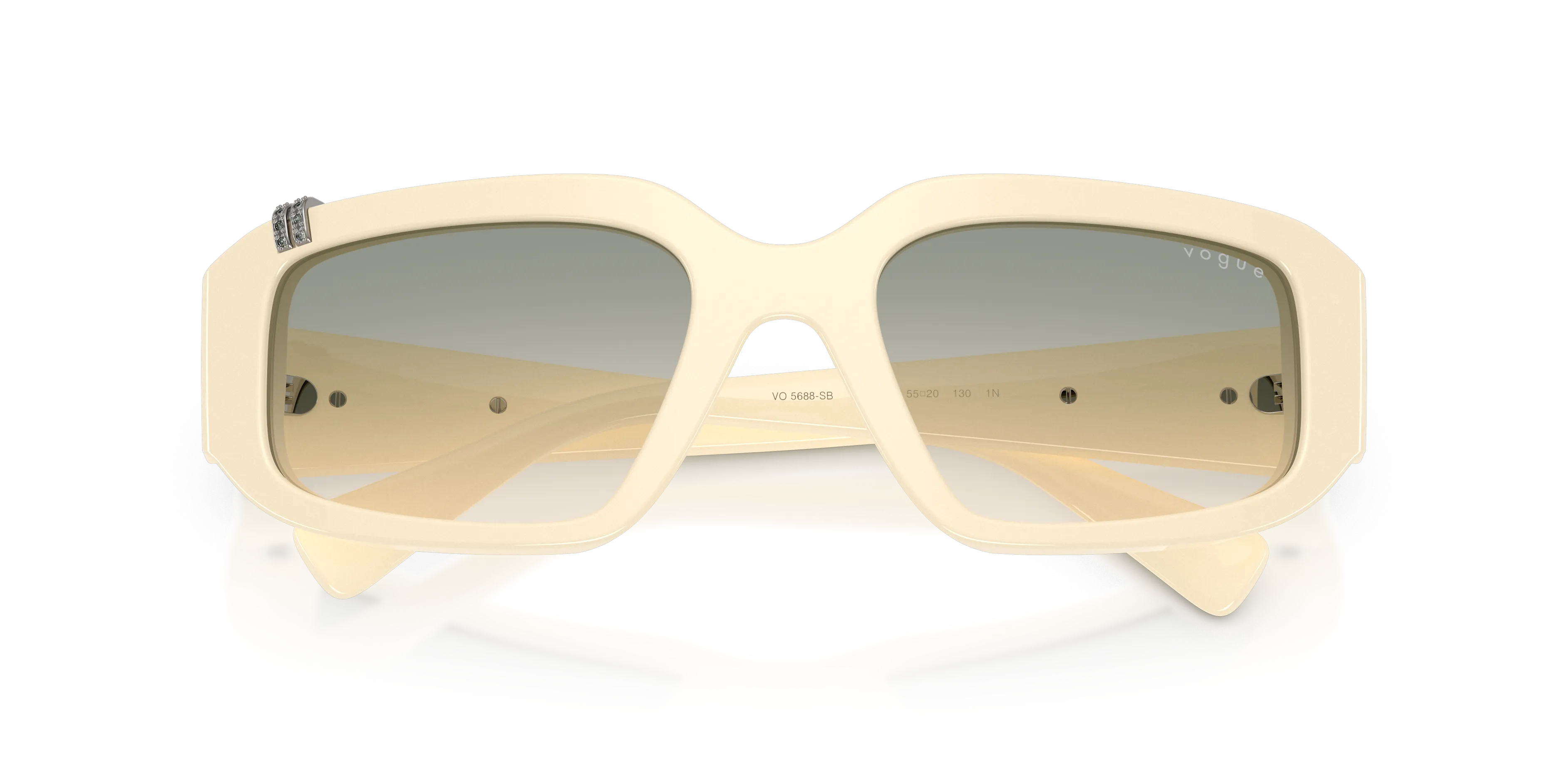 VOGUE EYEWEAR VO5688SB 31672C Occhiali da sole Acetato Bianco Geometrica Normale Sfumato - immagine 2