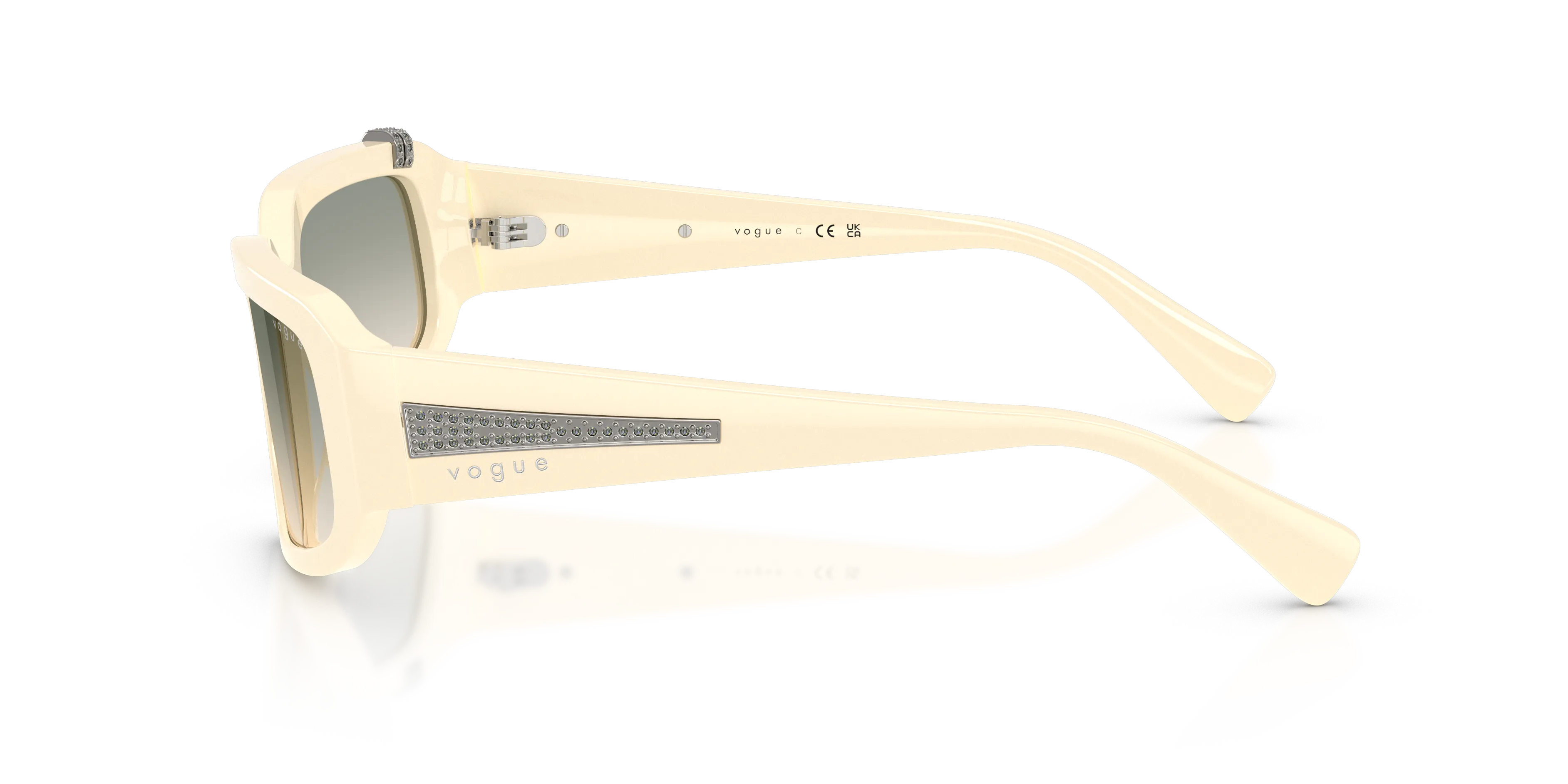 VOGUE EYEWEAR VO5688SB 31672C Occhiali da sole Acetato Bianco Geometrica Normale Sfumato - immagine 4