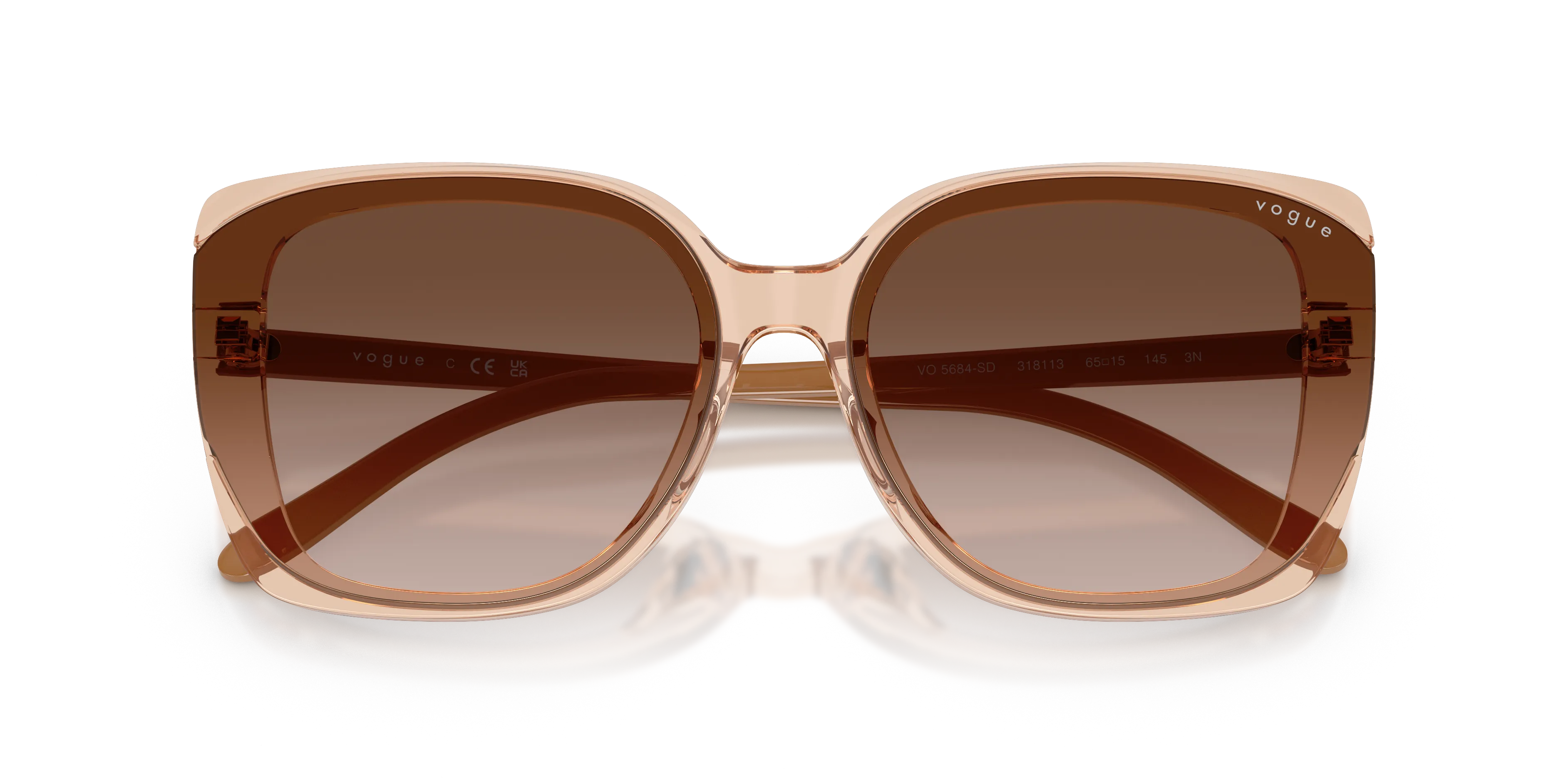 VOGUE EYEWEAR VO5684SD 318113 Occhiali da sole Acetato Marrone Squadrata Normale ["Sfumato"] - immagine 2