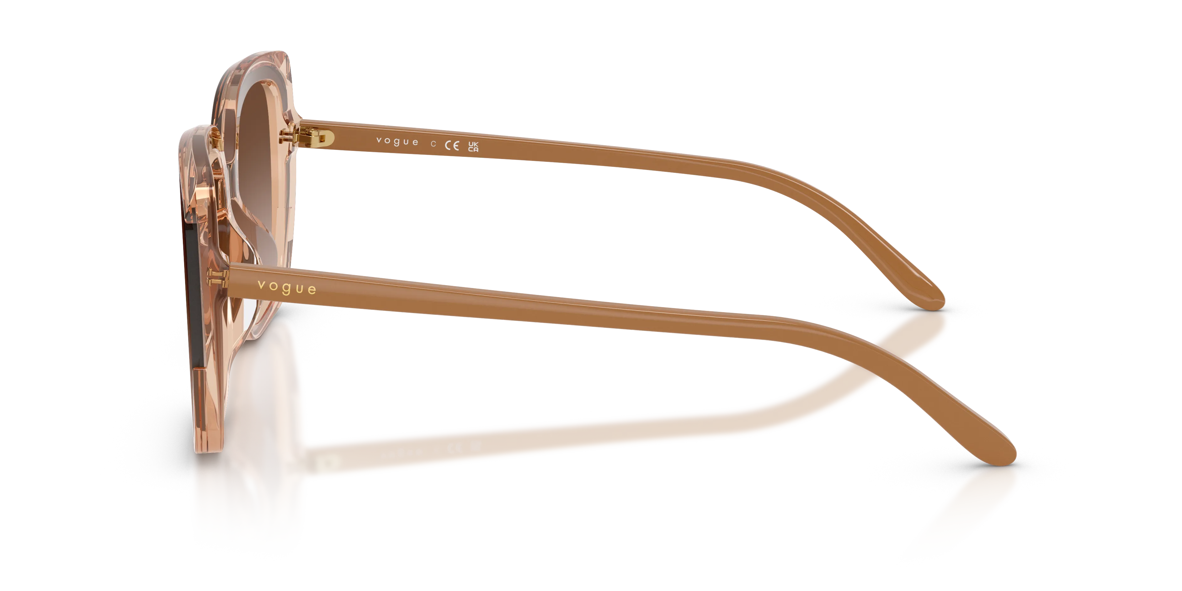 VOGUE EYEWEAR VO5684SD 318113 Occhiali da sole Acetato Marrone Squadrata Normale ["Sfumato"] - immagine 4