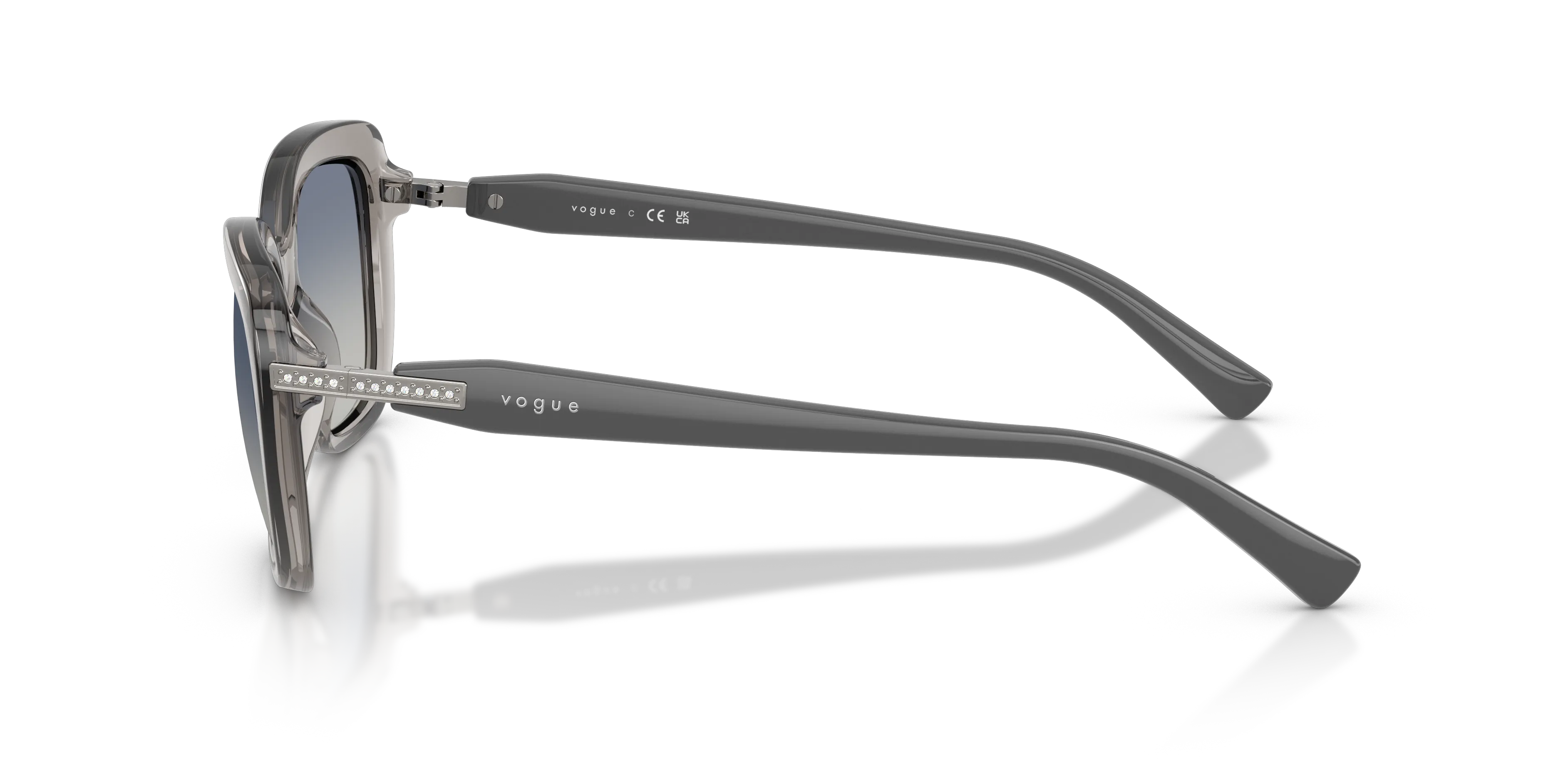VOGUE EYEWEAR VO5678SB 272614 Occhiali da sole Nylon Grigio Farfalla Normale Sfumato - immagine 4