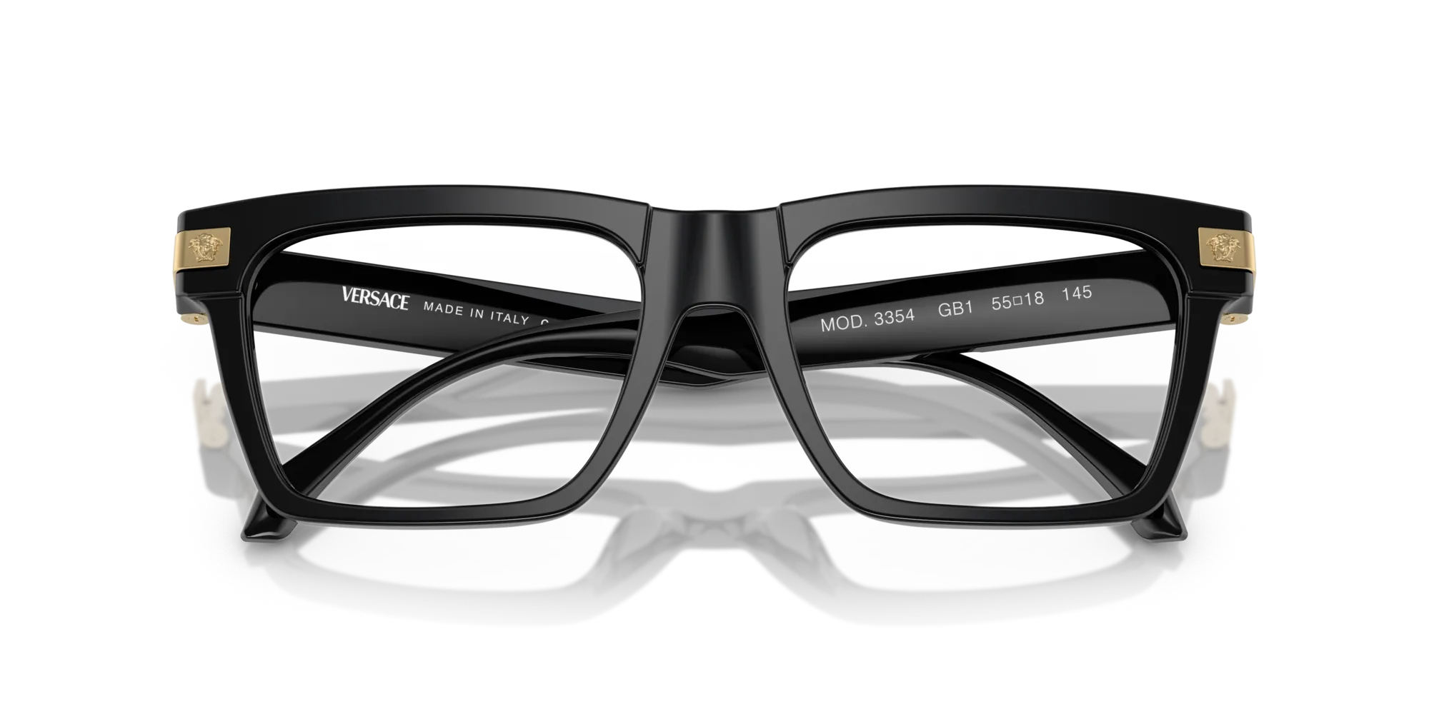 Versace VE3354 GB1 Montature da vista Acetato Nero Squadrata Normale - immagine 2