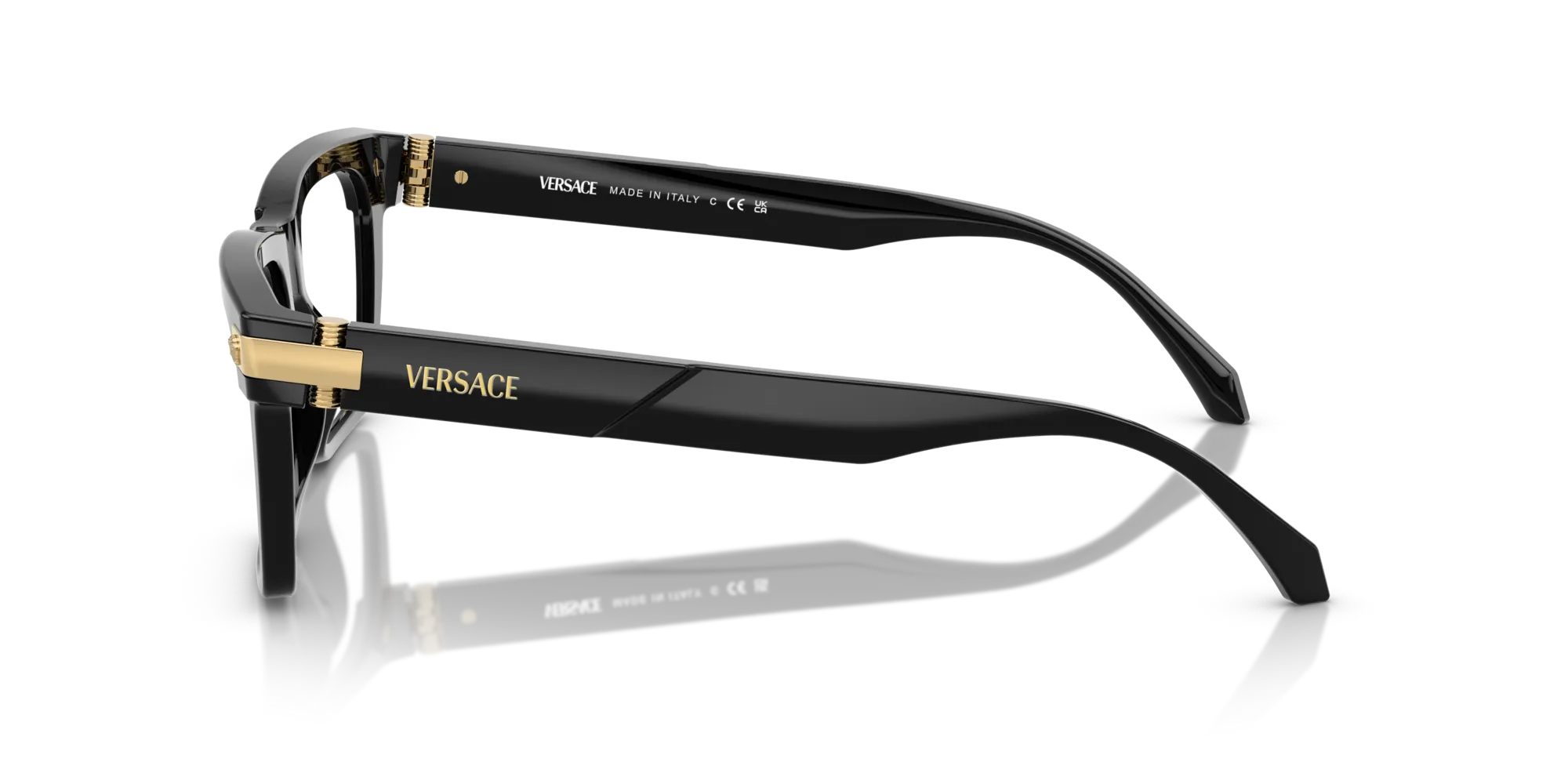 Versace VE3354 GB1 Montature da vista Acetato Nero Squadrata Normale - immagine 4