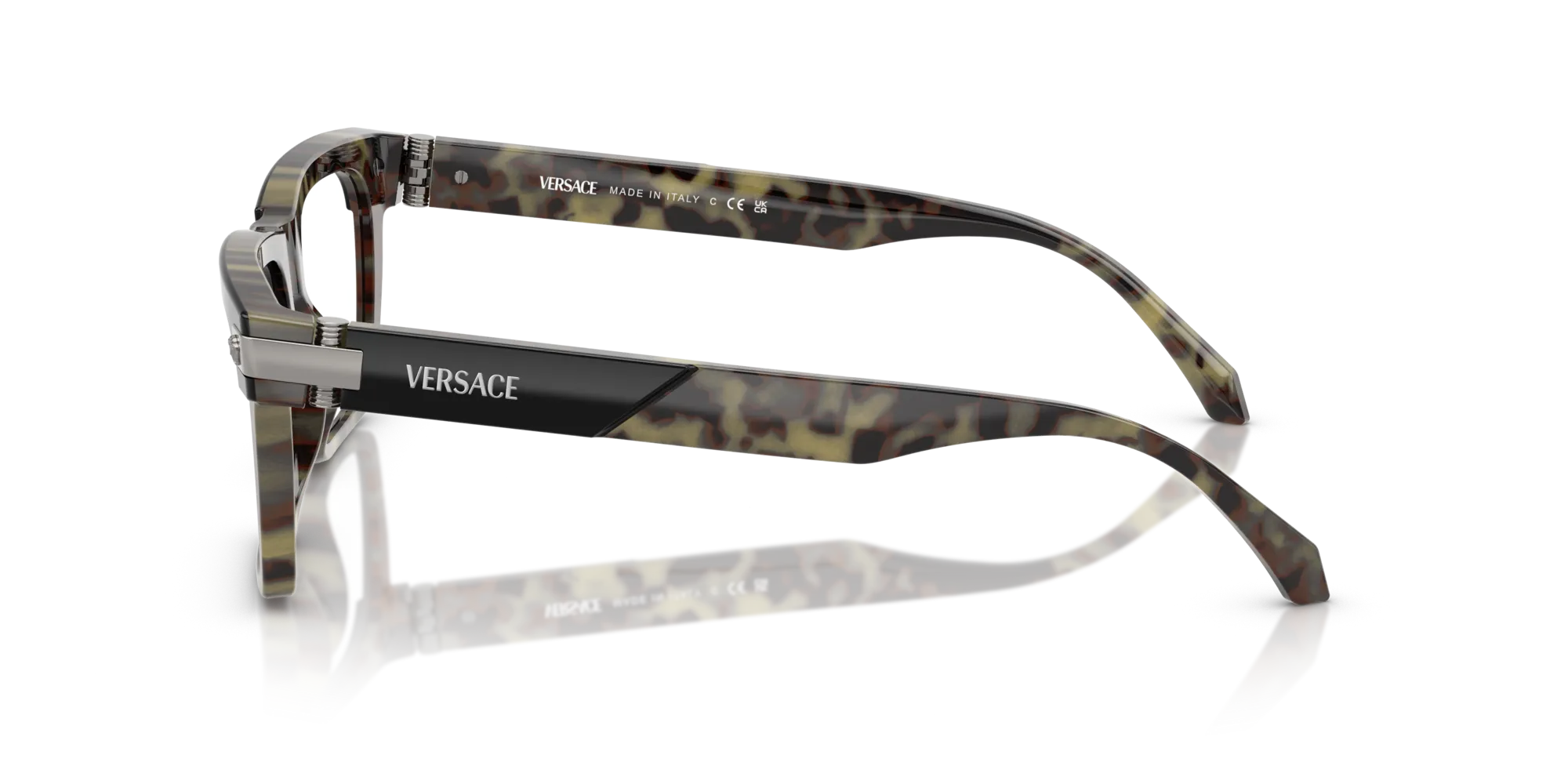 Versace VE3354 5456 Montature da vista Acetato Tartaruga Squadrata Normale - immagine 4