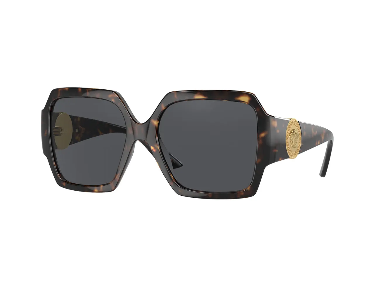 Versace VE4453 108/87 Occhiali da sole Iniettato Havana Grigio Squadrata Normale - immagine 1